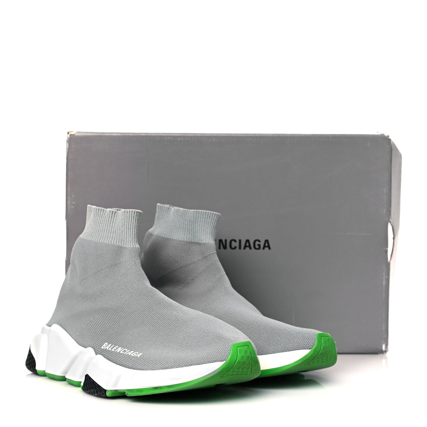 Neoprene Knit Womens Speed Sneakers 38 Gris Roche