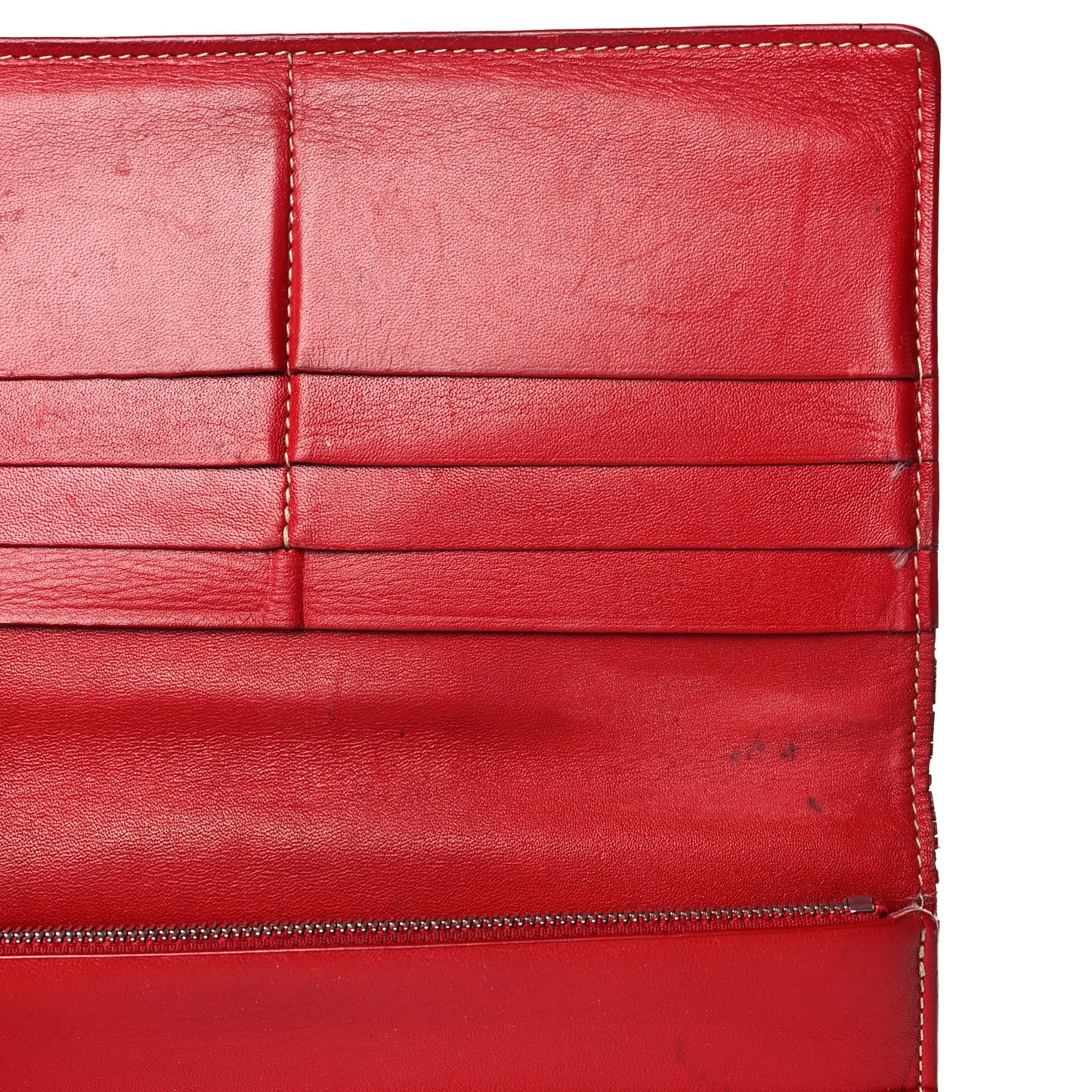 Goyardine Long Bi-Fold Wallet Red