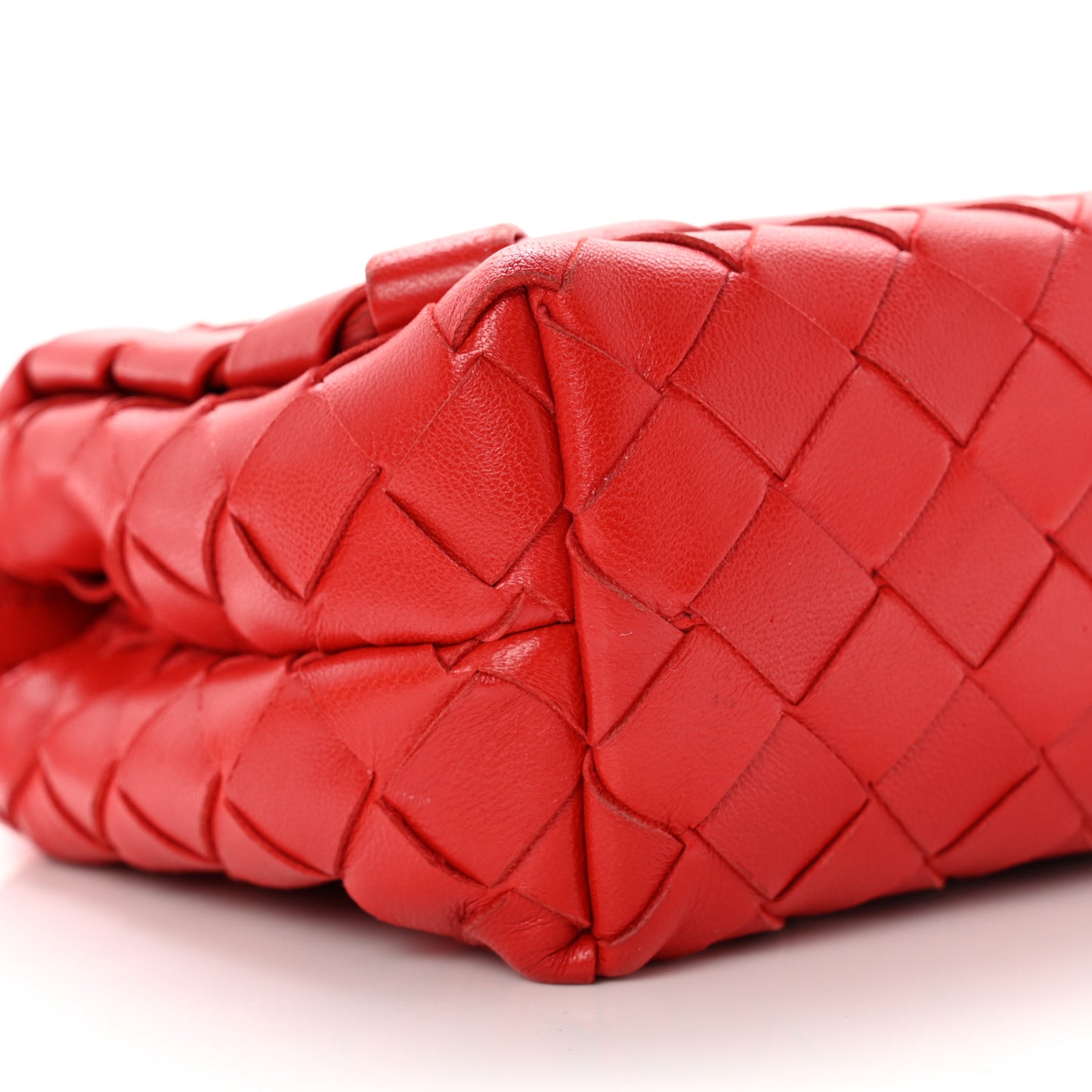 Nappa Intrecciato Mini Crossbody Red