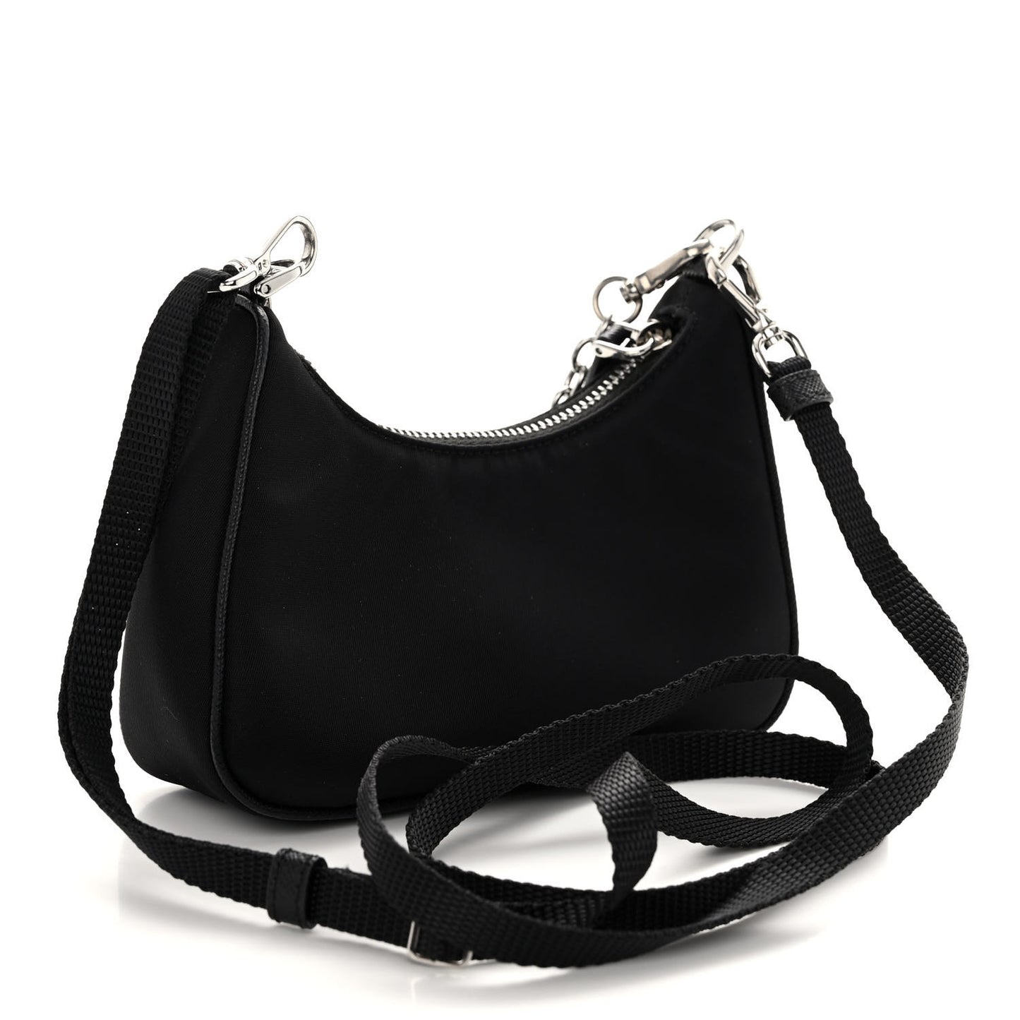 Tessuto Nylon Mini Re-Edition 2000 Shoulder Bag Black