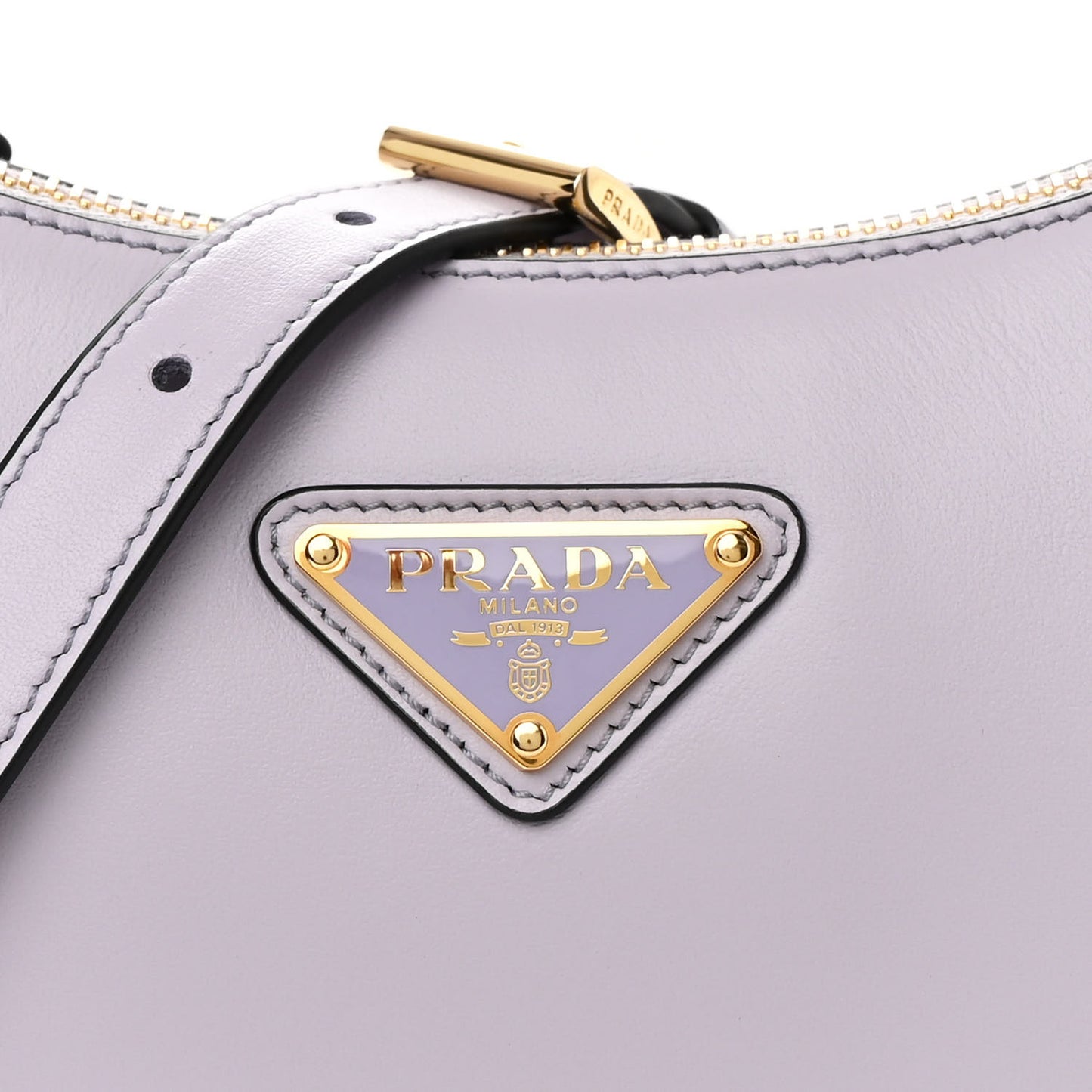Soft Calfskin Arque Shoulder Bag Glicine