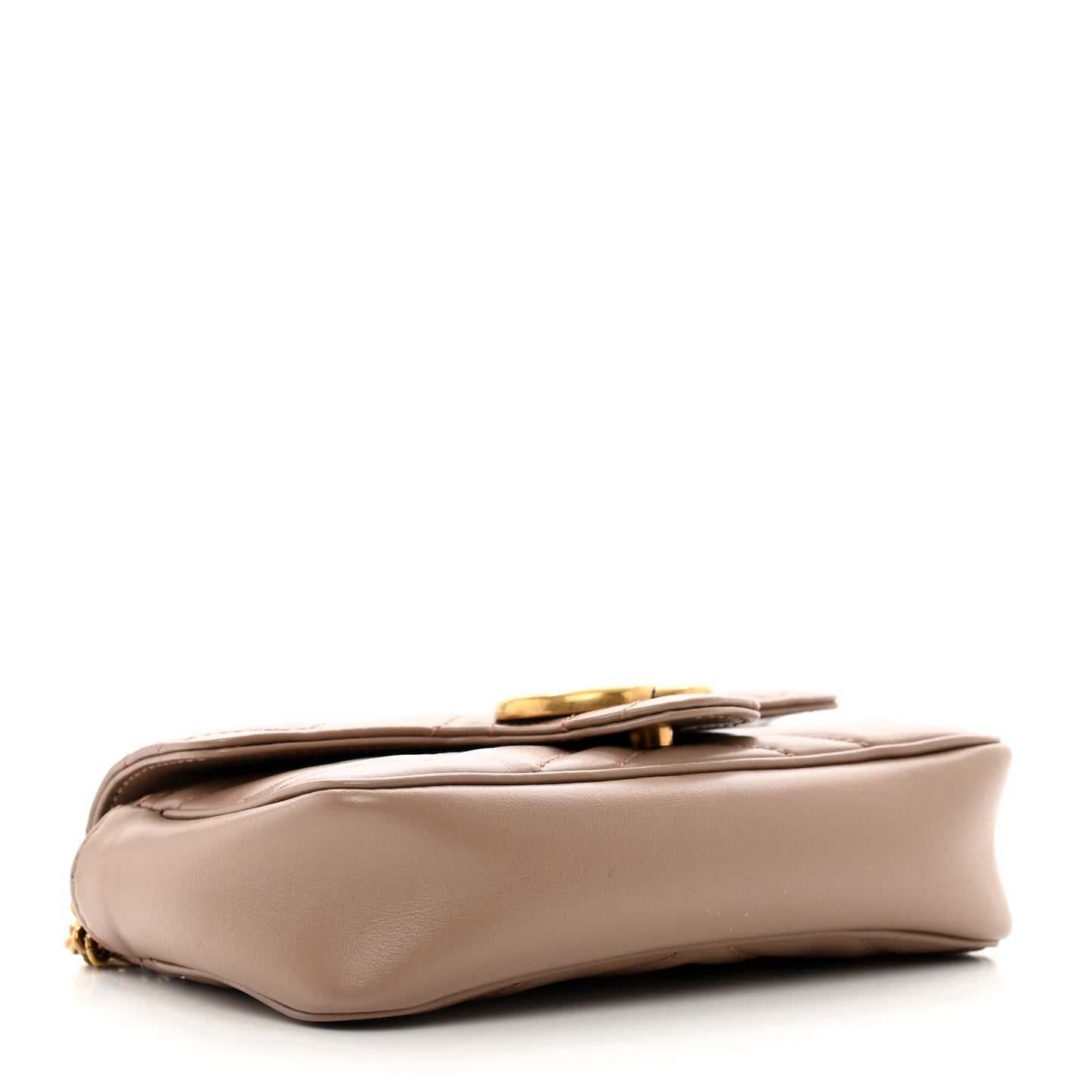 Calfskin Matelasse Super Mini GG Marmont Shoulder Bag Porcelain Rose