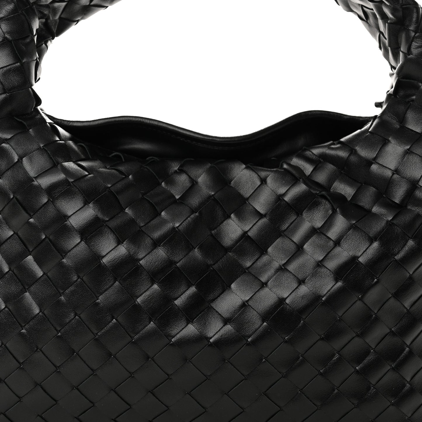 Calfskin Intrecciato Small Hop Black