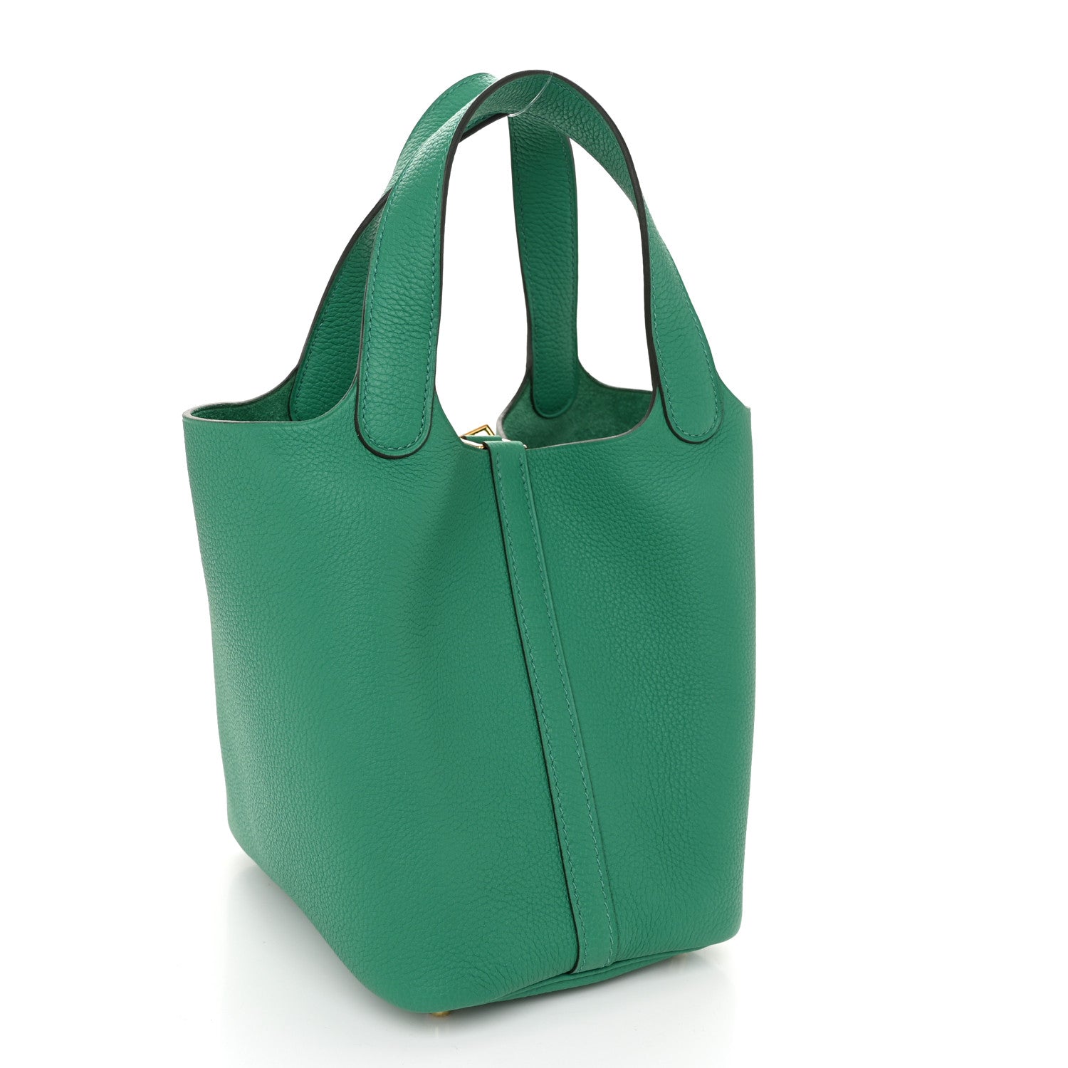 Hermes Taurillon Maurice Picotin Lock 18 PM Vert Jade 3 of 10