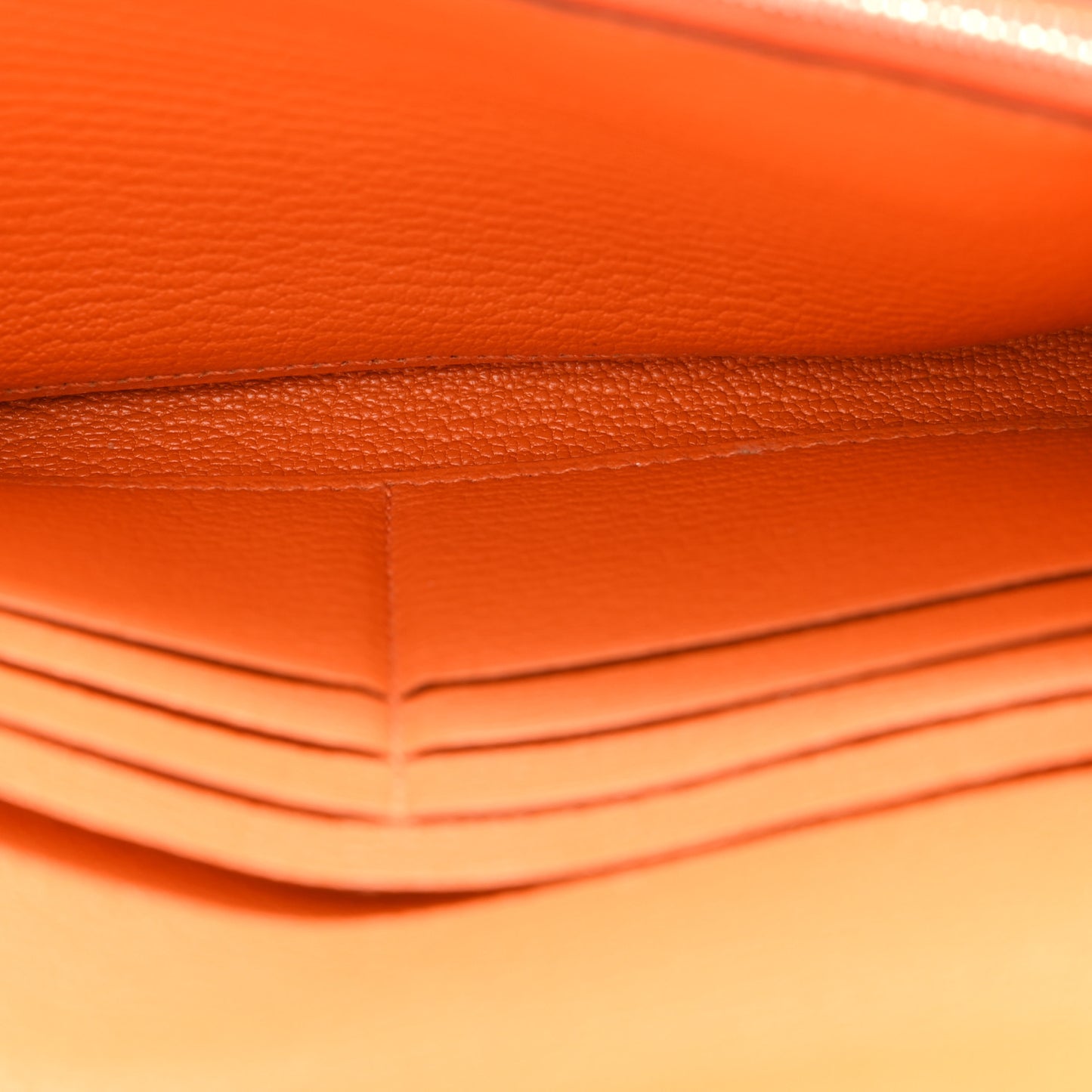 Chevre Mysore Kelly Longue Wallet Orange
