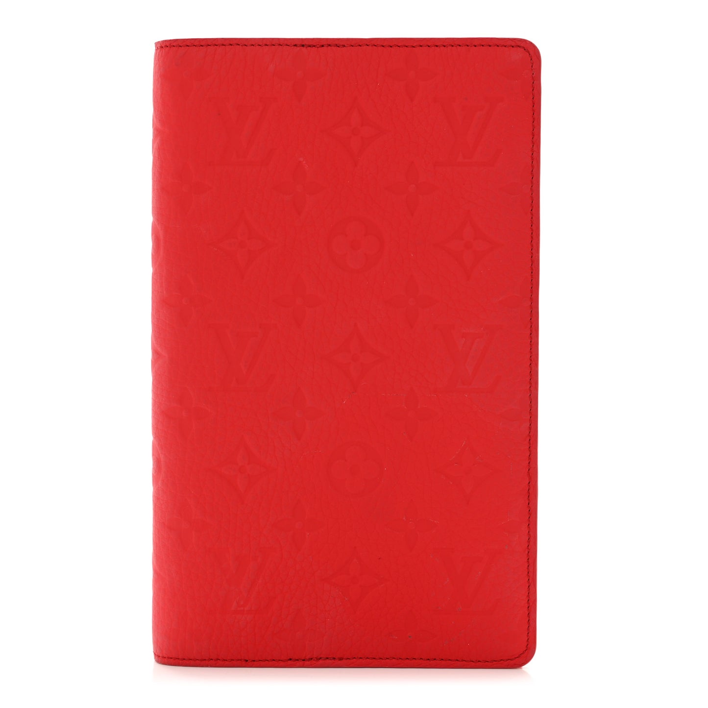 Taurillon Monogram Emily Notebook Cover MM Red