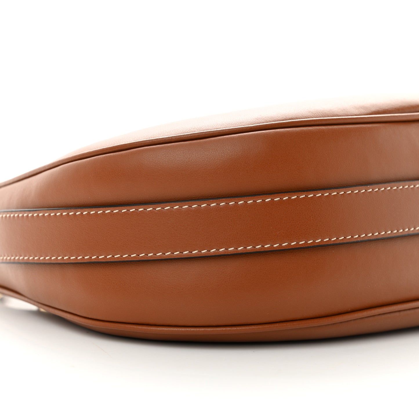 Smooth Calfskin Medium Strap Ava Shoulder Bag Tan