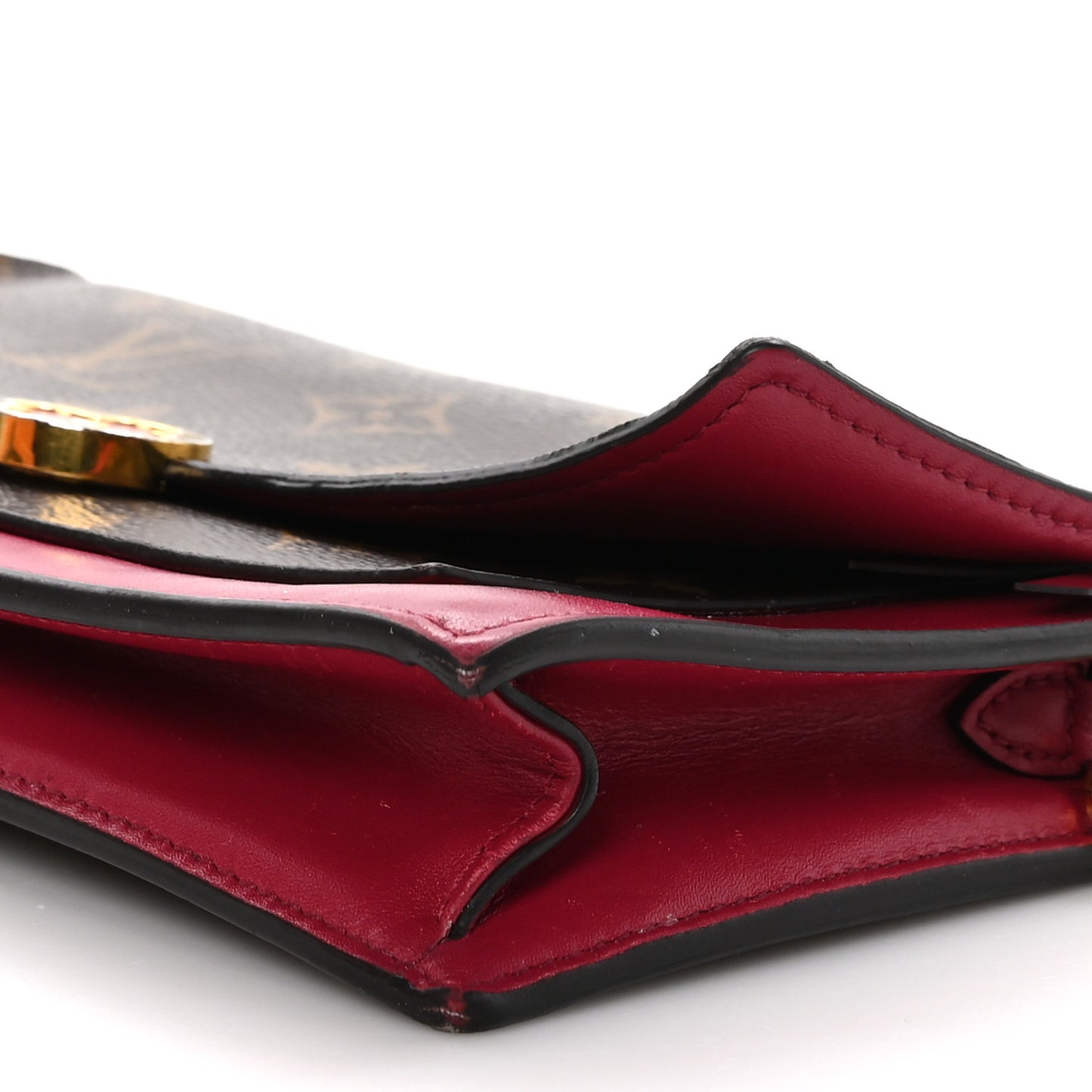 Monogram Flore Chain Wallet Fuchsia