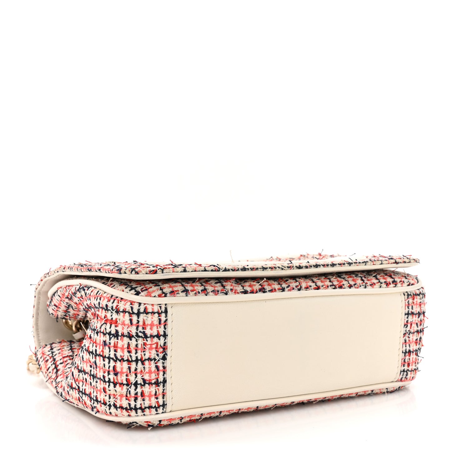 Tweed CC Mania Flap Bag Black Red White