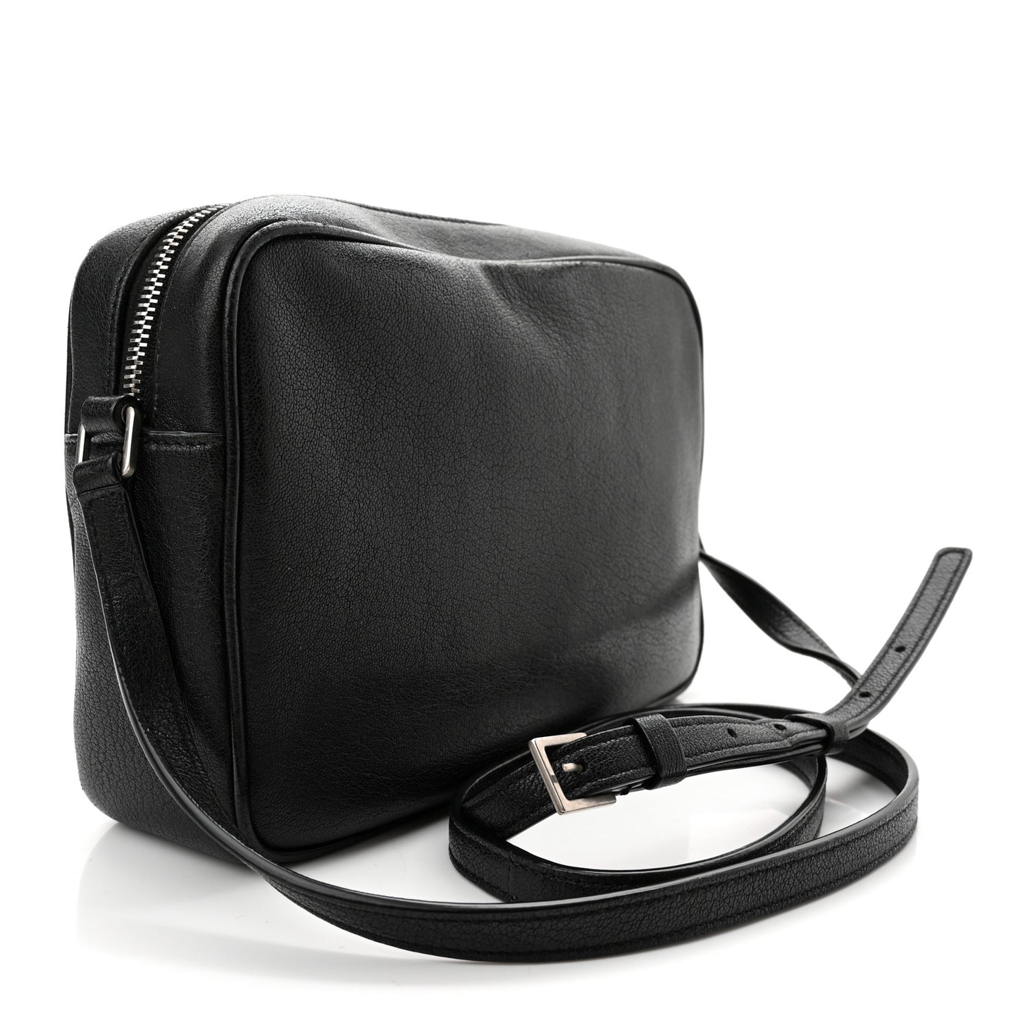 Grained Lambskin Monogram Lou Camera Bag Black