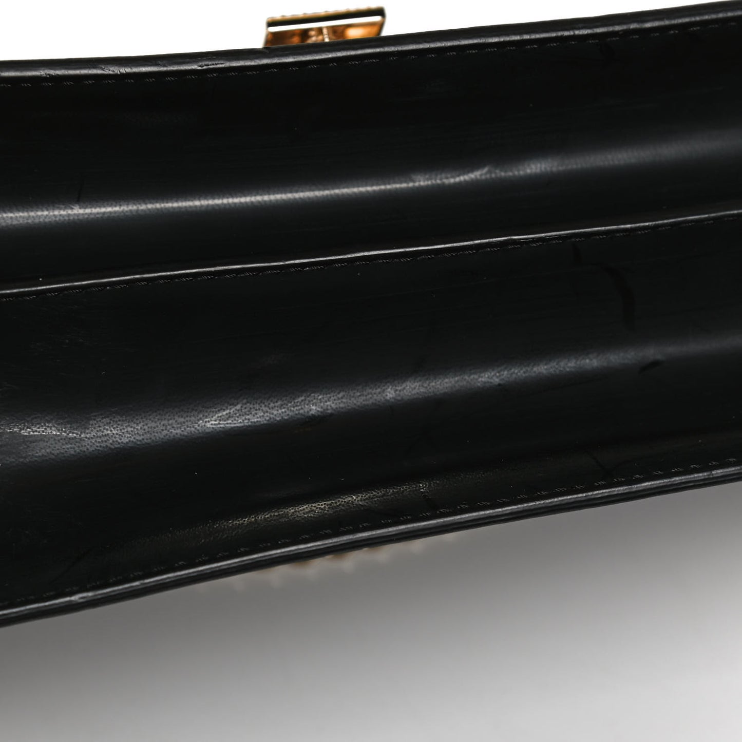 Nappa Large Diamante Flap Black