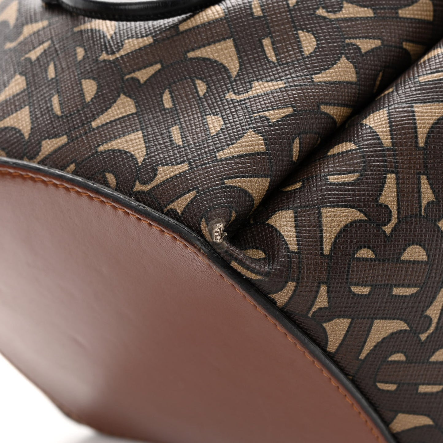 E-canvas Monogram TB Bucket Bag Bridle Brown