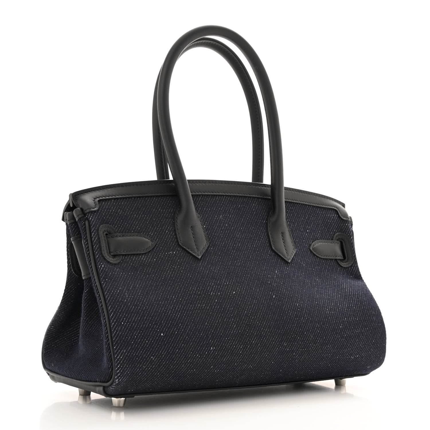 Hermes Toile Denim Swift Shoulder Birkin Light 29 Bleu Indigo 2 of 12