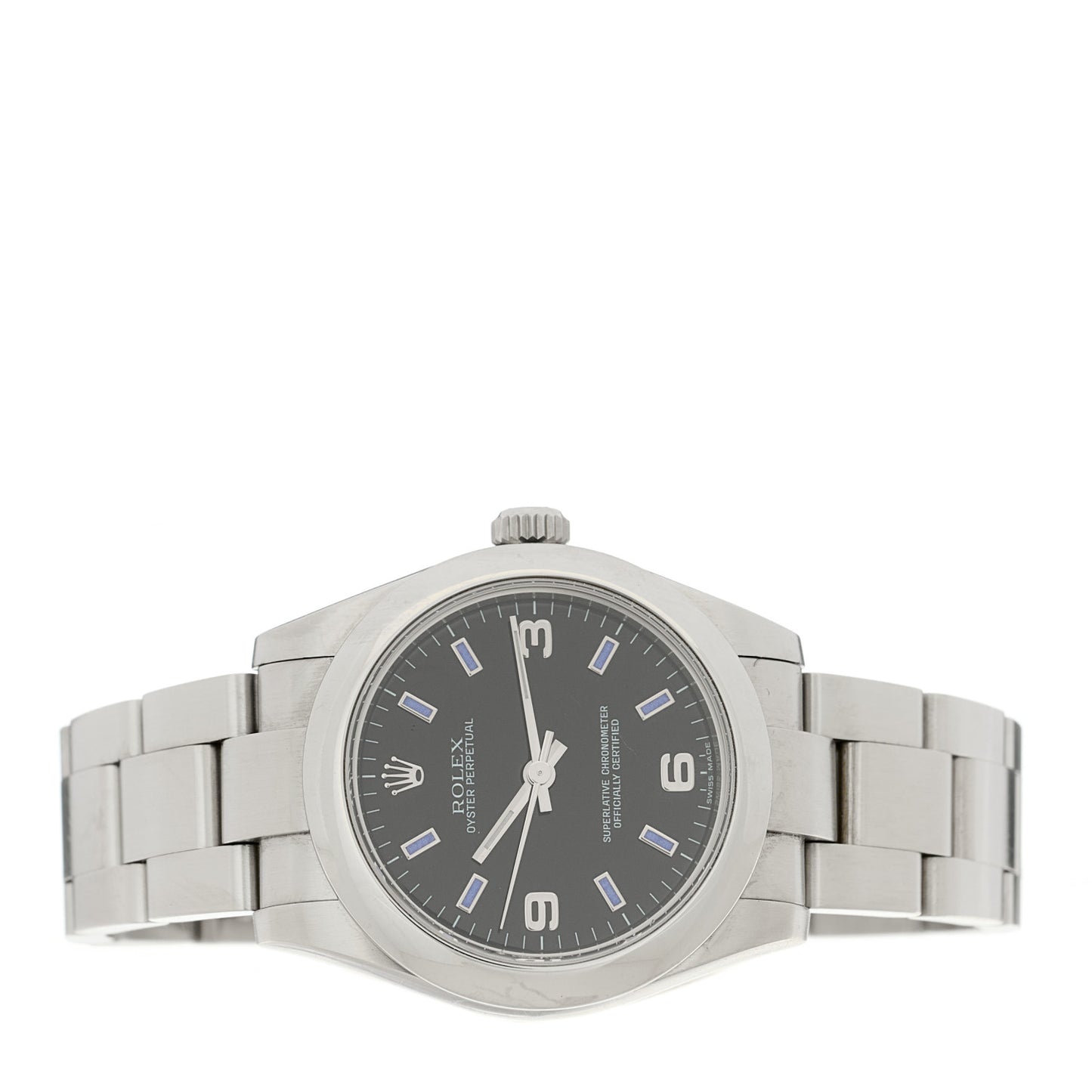 Stainless Steel 31mm Oyster Perpetual Watch Black 177200