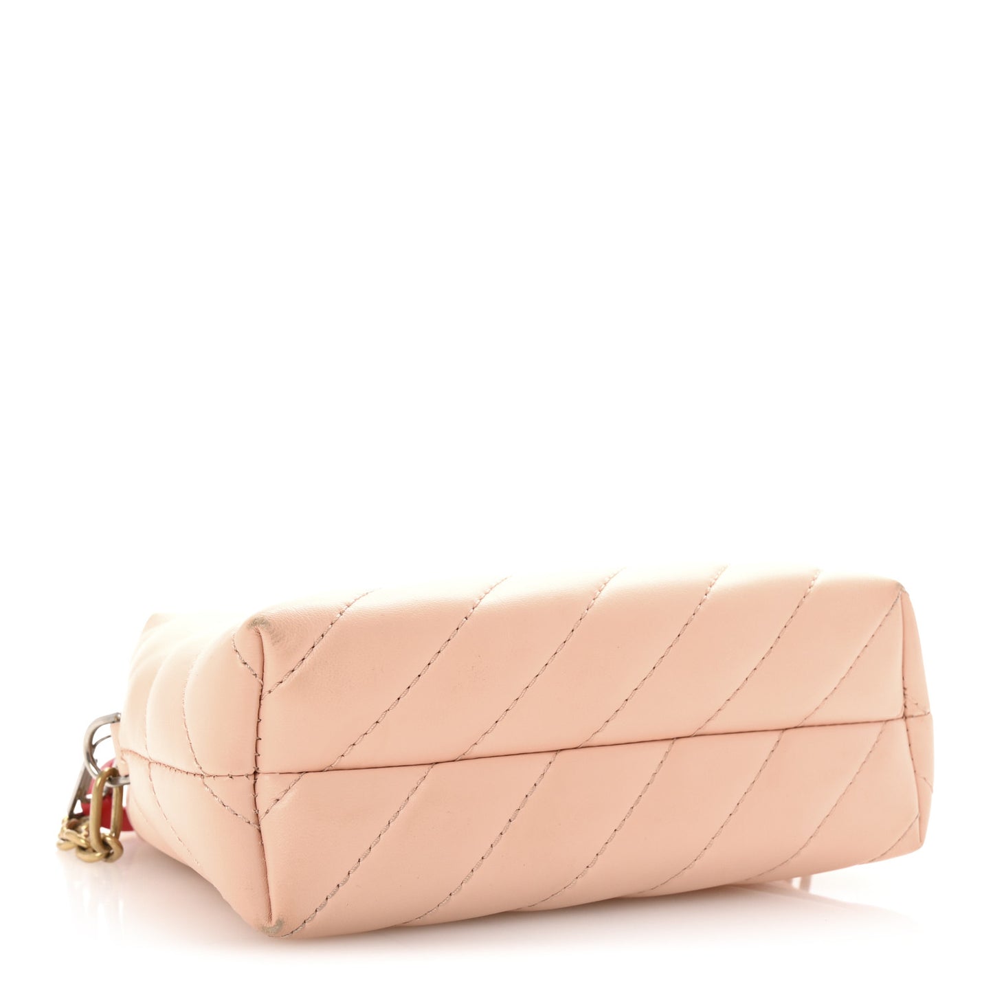Calfskin Diagonal Quilted Jackhammer Camera Bag Pink