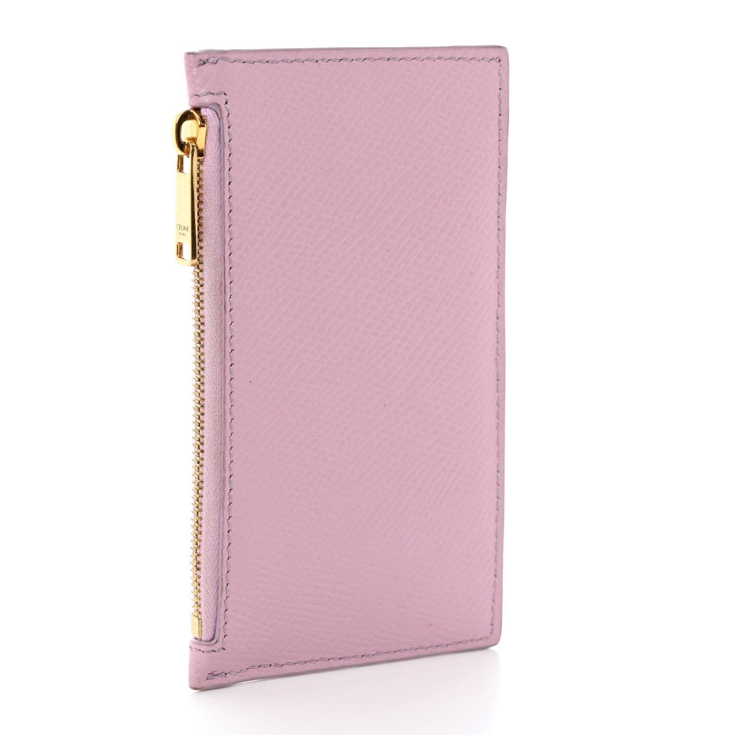 Celine Grained Calfskin Zipped Card Holder Pink 8 of 22