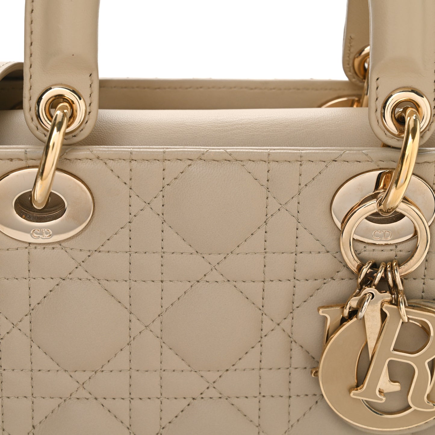 Lambskin Cannage Small My ABCDior Lady Dior Beige