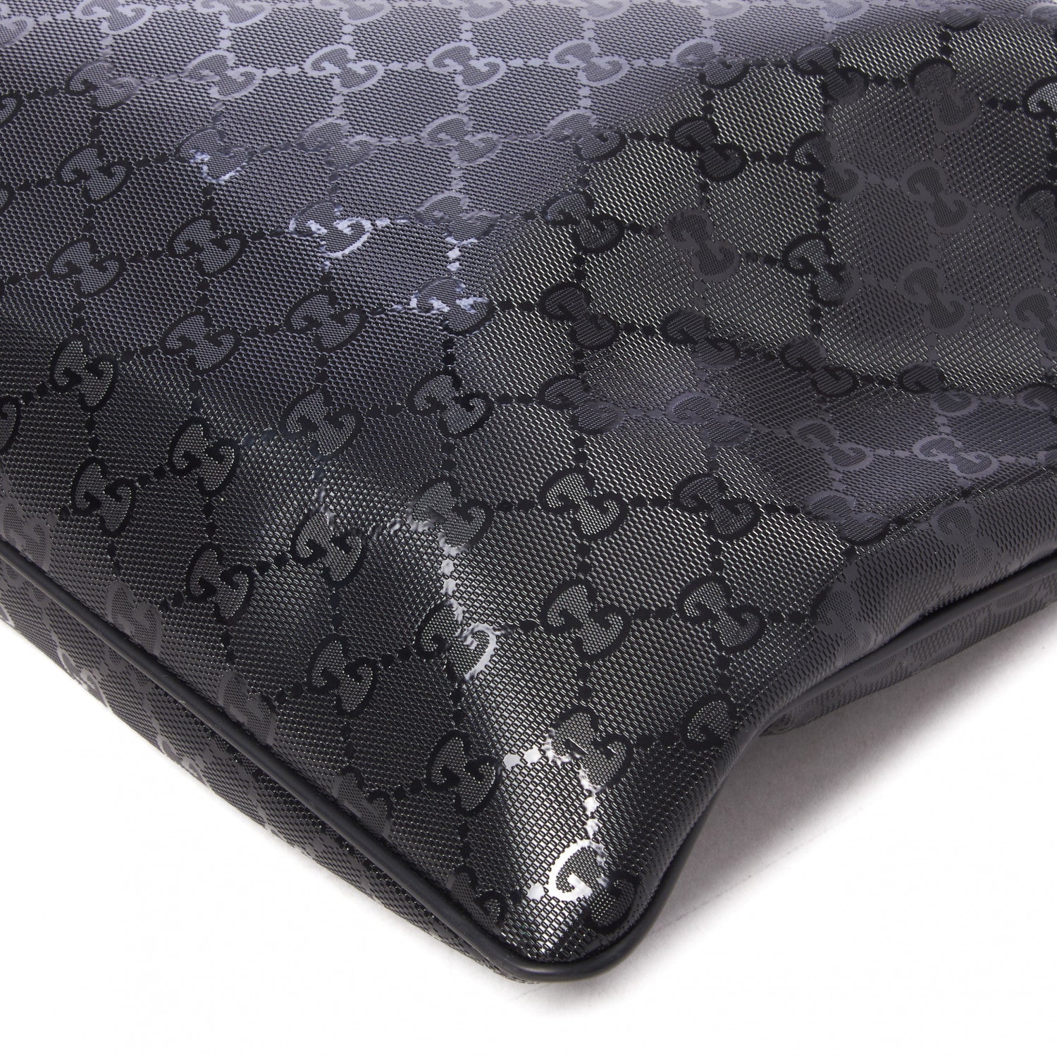 Gucci Imprime Monogram Medium Flat Messenger Bag Black 5 of 8