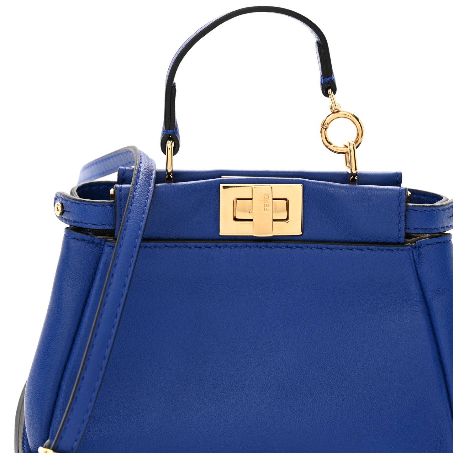 Shiny Nappa Micro Peekaboo Iconic Satchel Bleuette