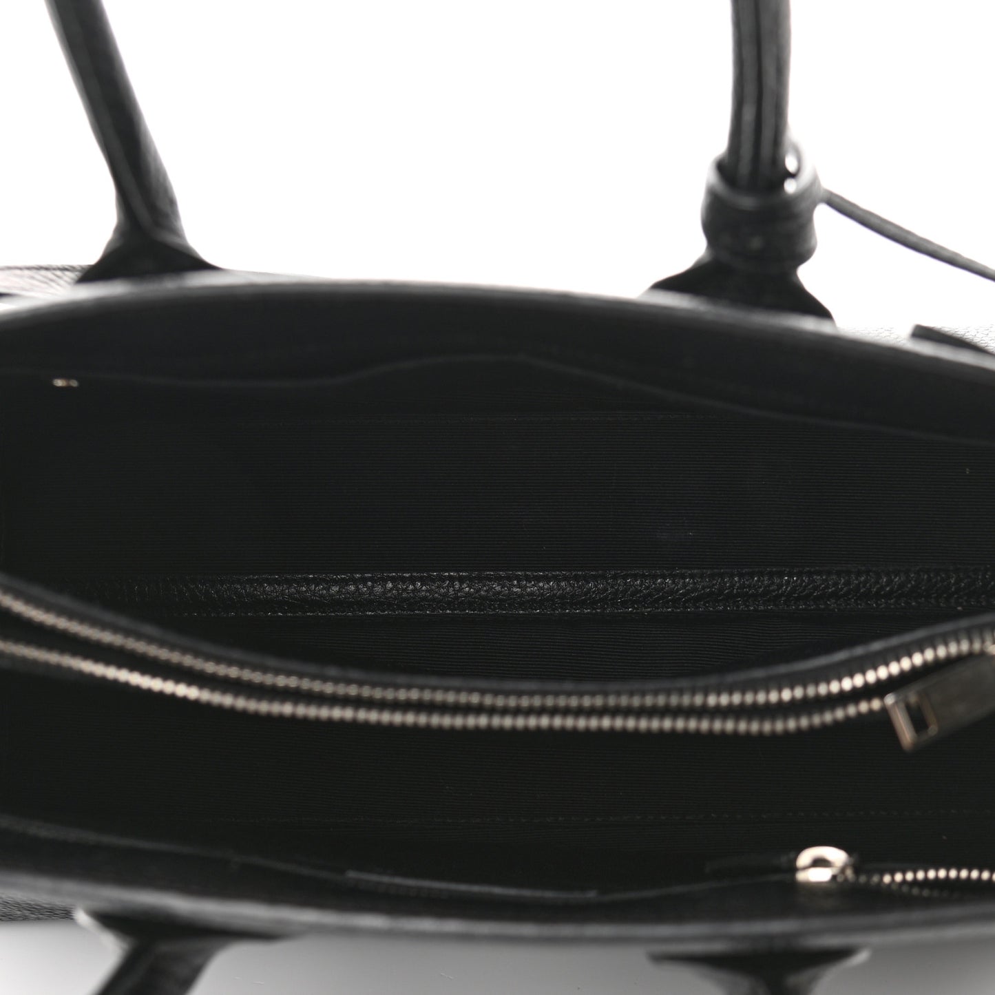 Grained Calfskin Small Sac De Jour Black