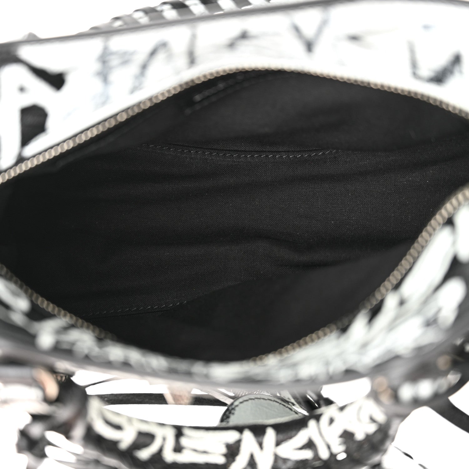 Balenciaga Agneau Arena Graffiti Neo Cagole Handbag XS Black White 6 of 11
