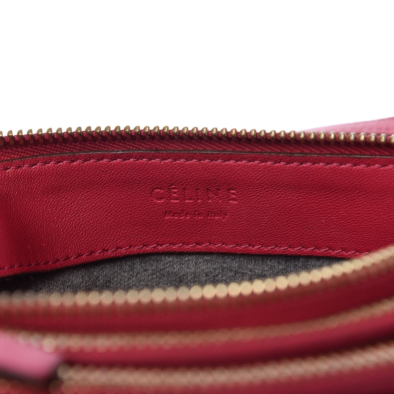 Celine Lambskin Small Trio Crossbody Bag Fuchsia 10 of 13