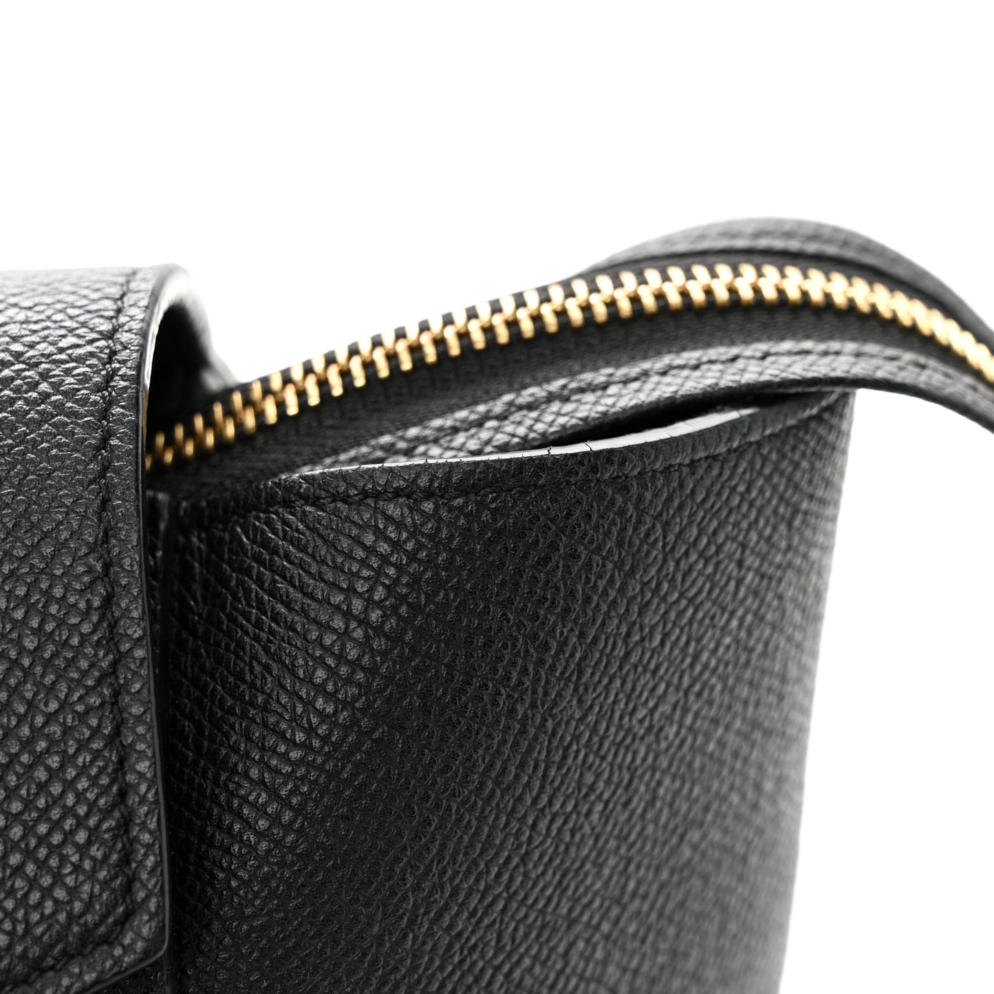 Grained Calfskin Mini Belt Bag Black