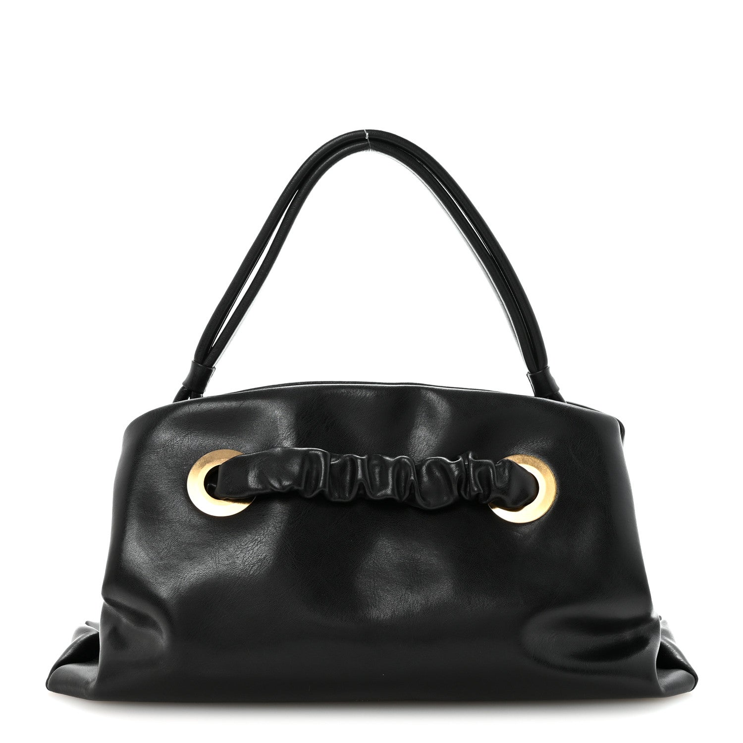 ちょっと訳あり CELINE バイシクル柄ハンドバッグ Celine Smooth Calfskin Eyelet Small Top Handle Bag Black 1844367