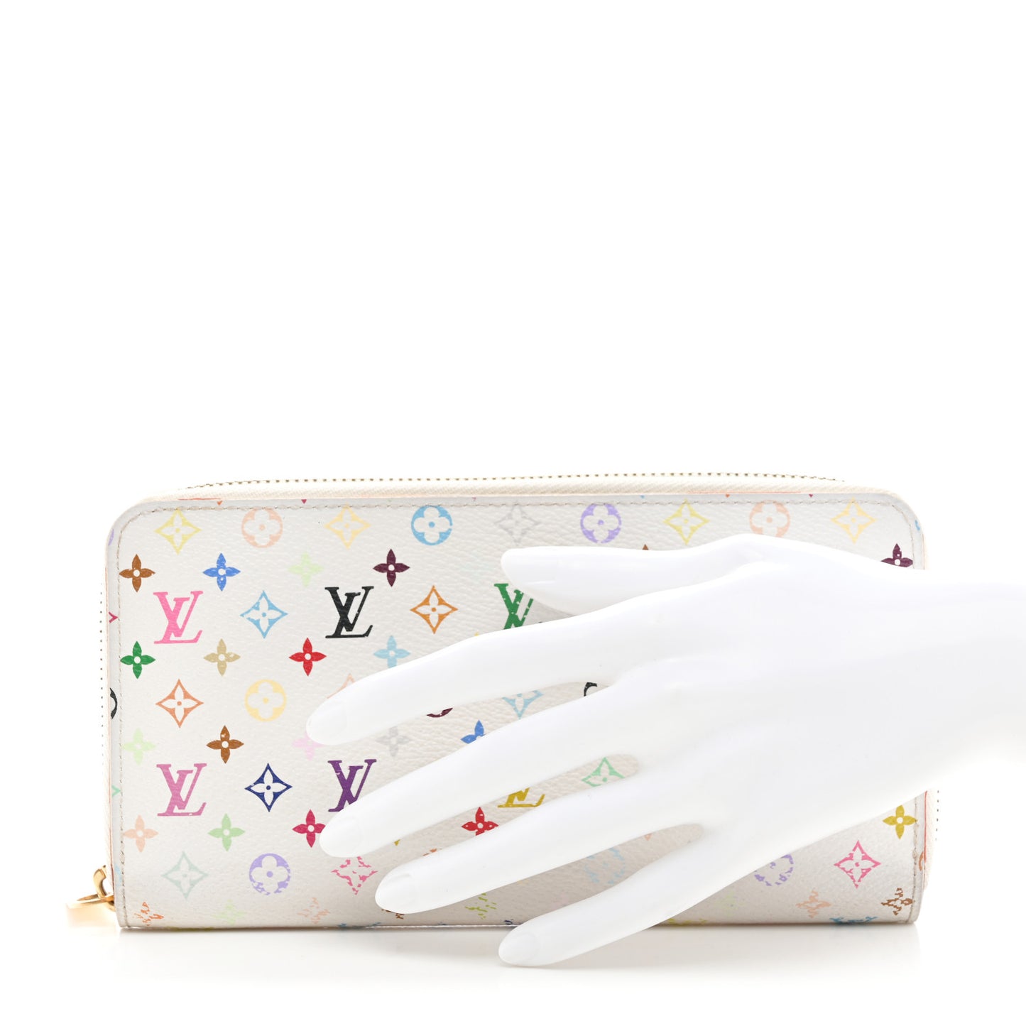Monogram Multicolor Zippy Wallet White Litchi