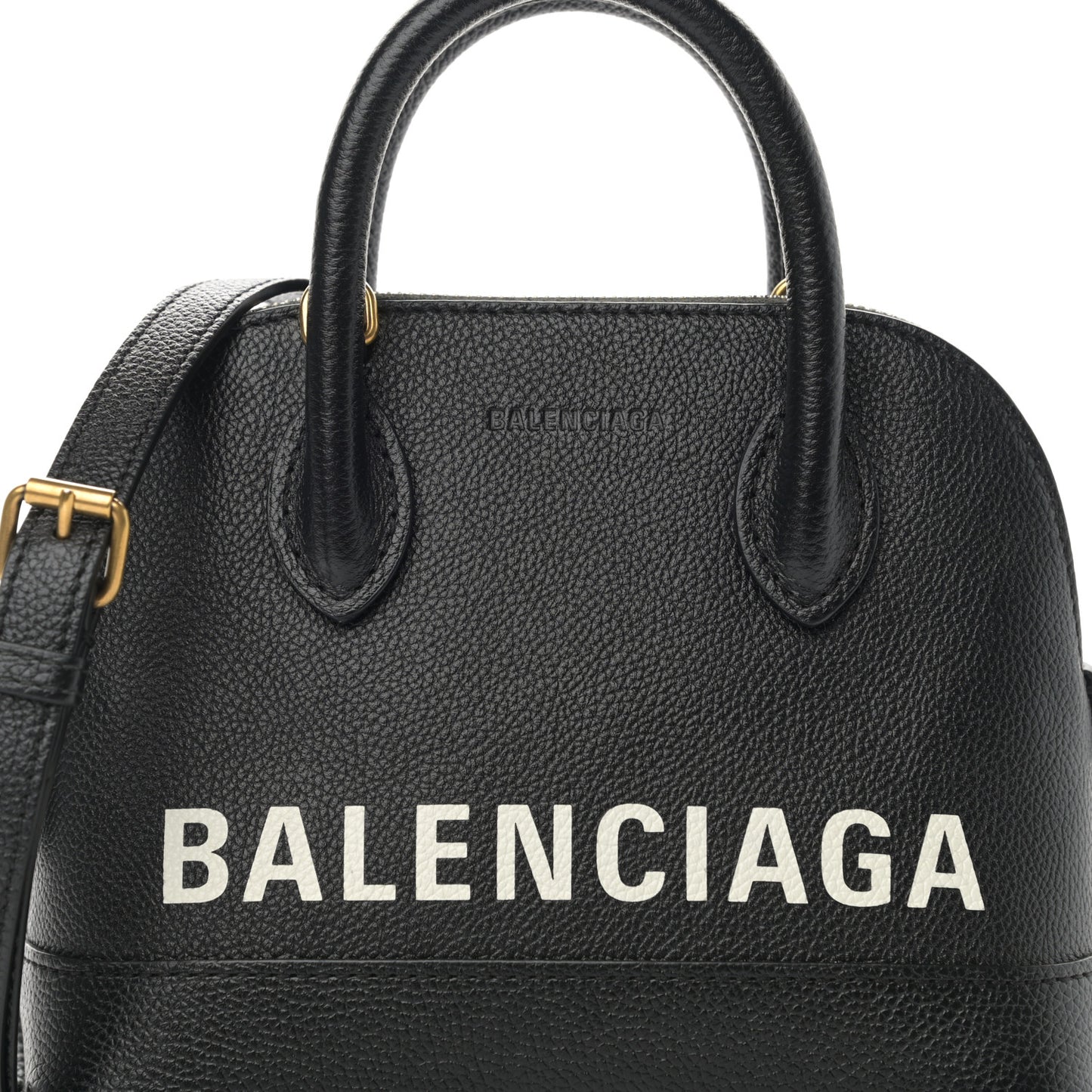 Grained Calfskin XXS Ville Top Handle Bag Black