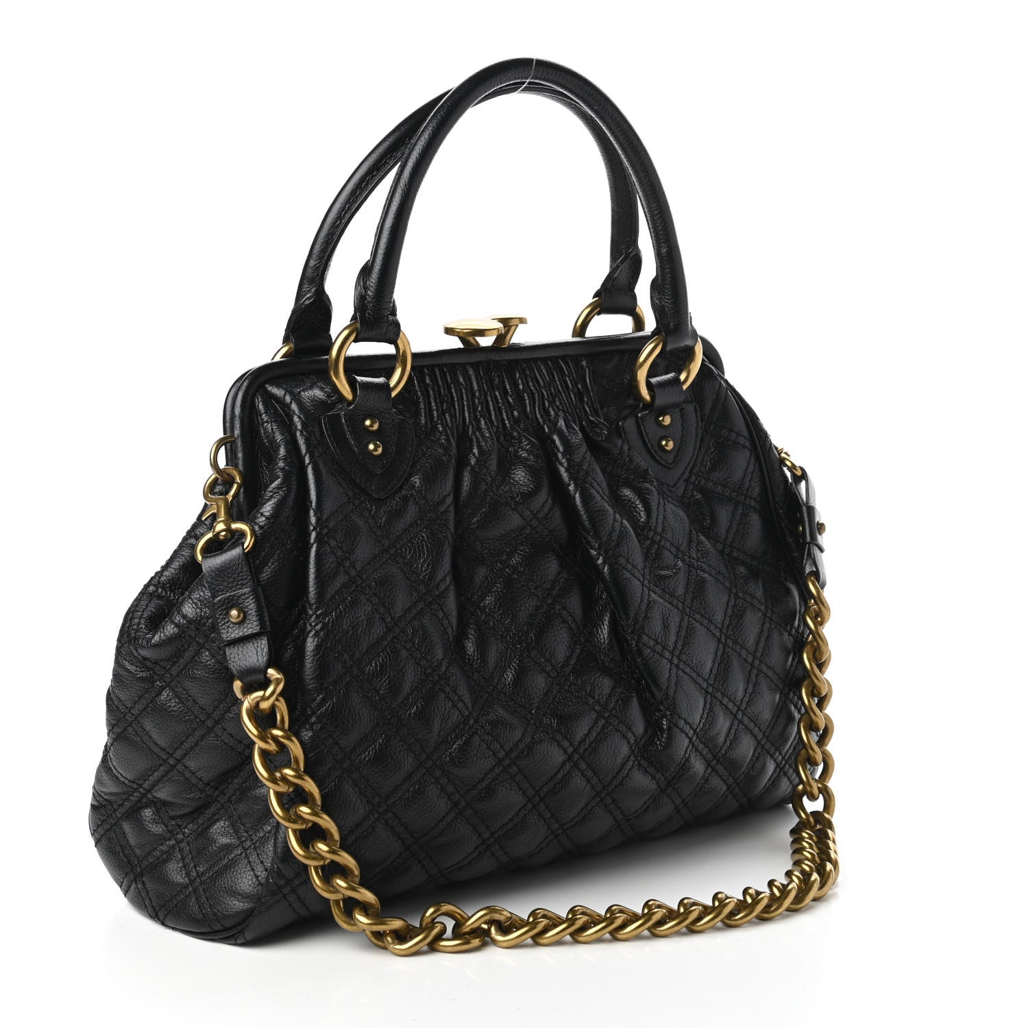 Marc Jacobs Calfskin Quilted Stam Black 3 of 11