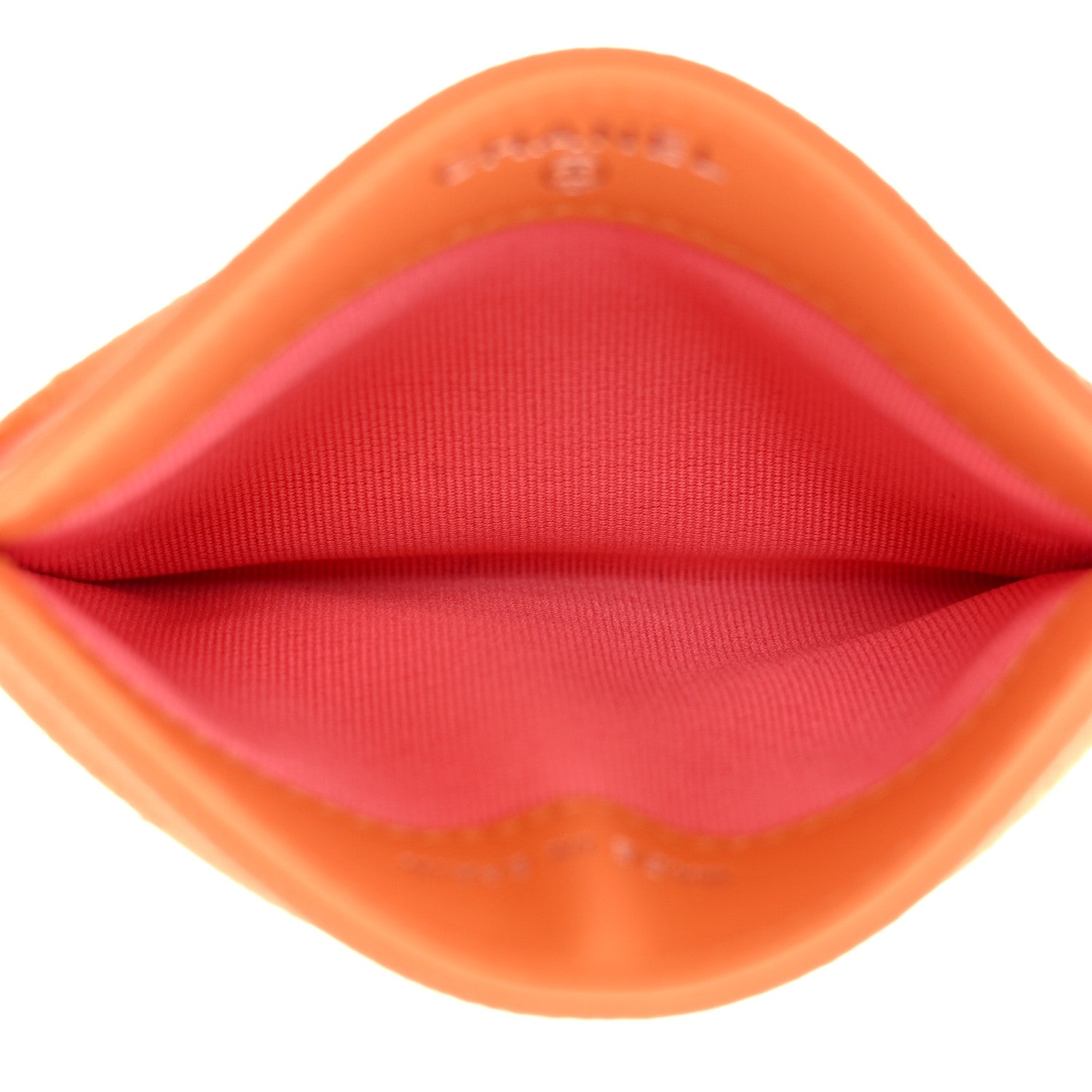 Chanel Caviar Flashy CC Quilted Card Holder Orange Pink 5 of 9