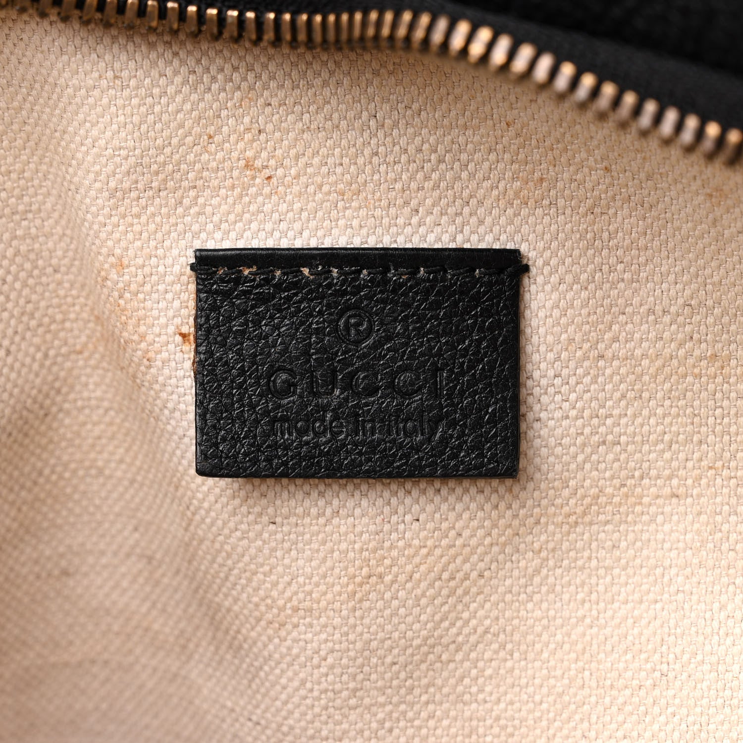 Gucci Grained Calfskin Coco Capitan Logo Belt Bag Black 6 of 15