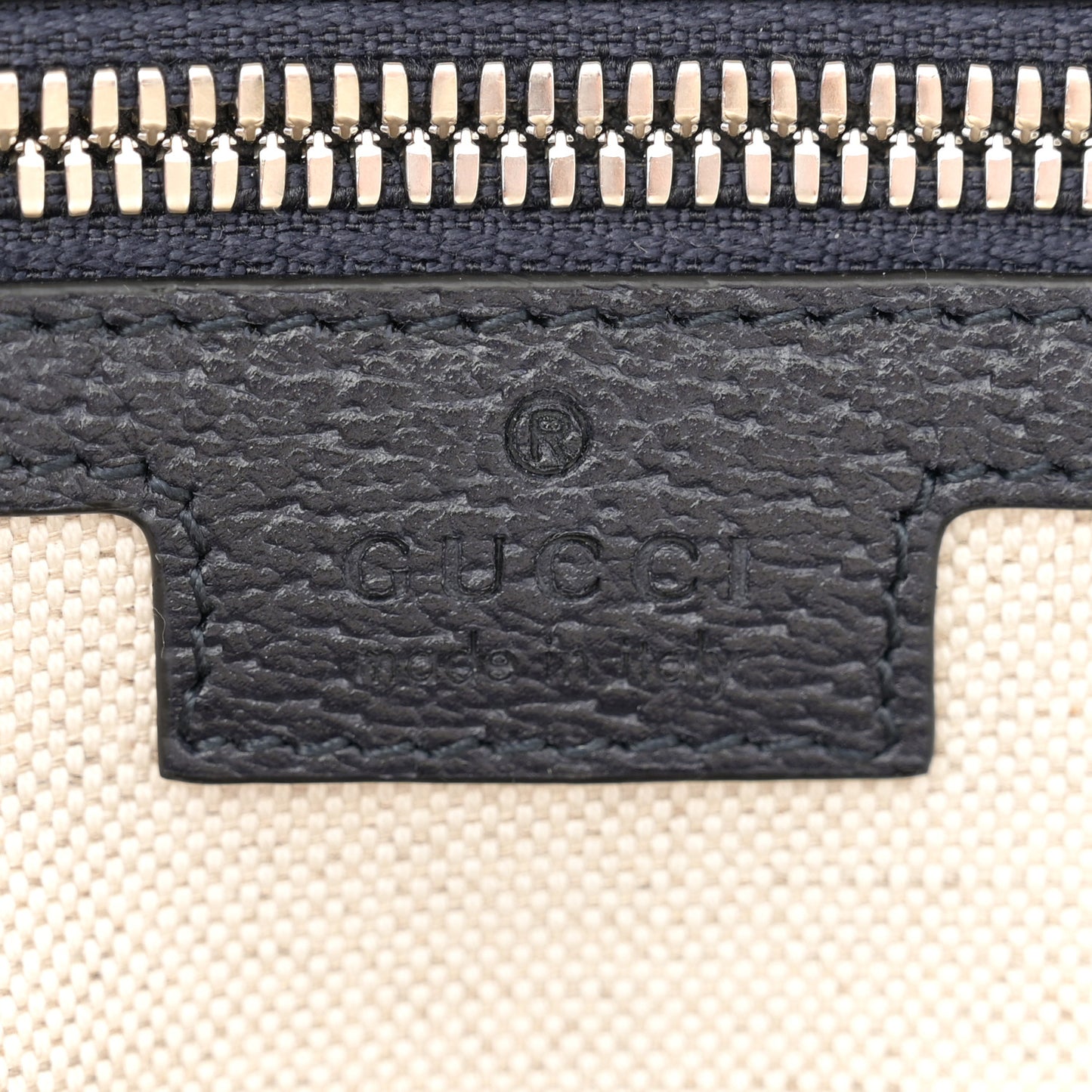 GG Supreme Monogram Textured Dollar Calfskin Web Small Ophidia Day Backpack Beige Blue Black