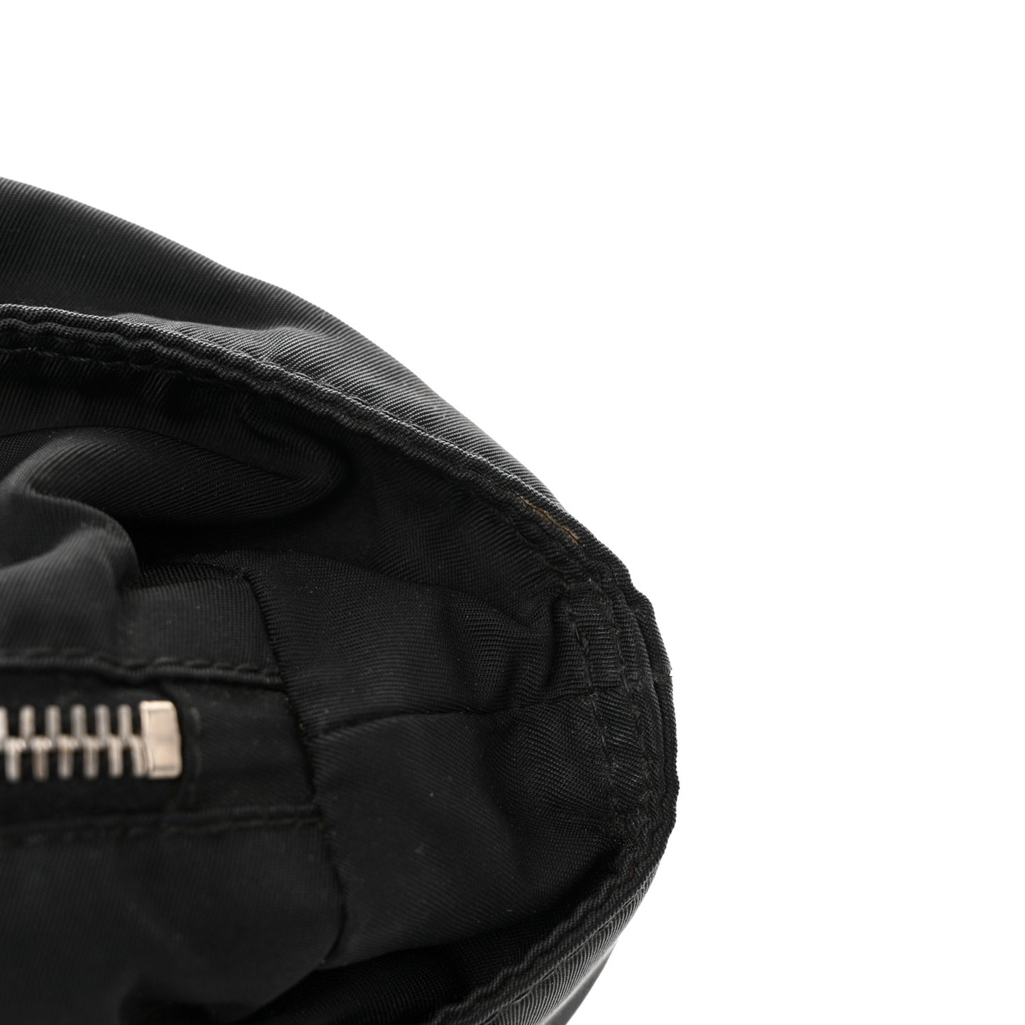 Nylon Zip Tote Bag Black