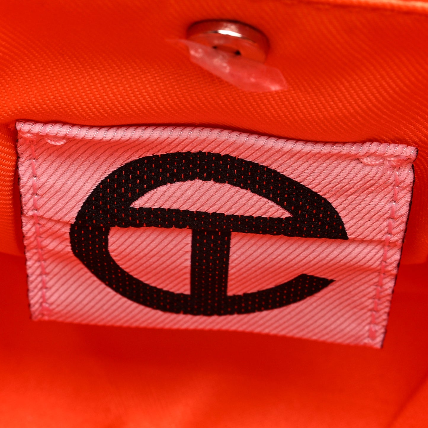 Vegan Leather Small Shopping Bag Orange