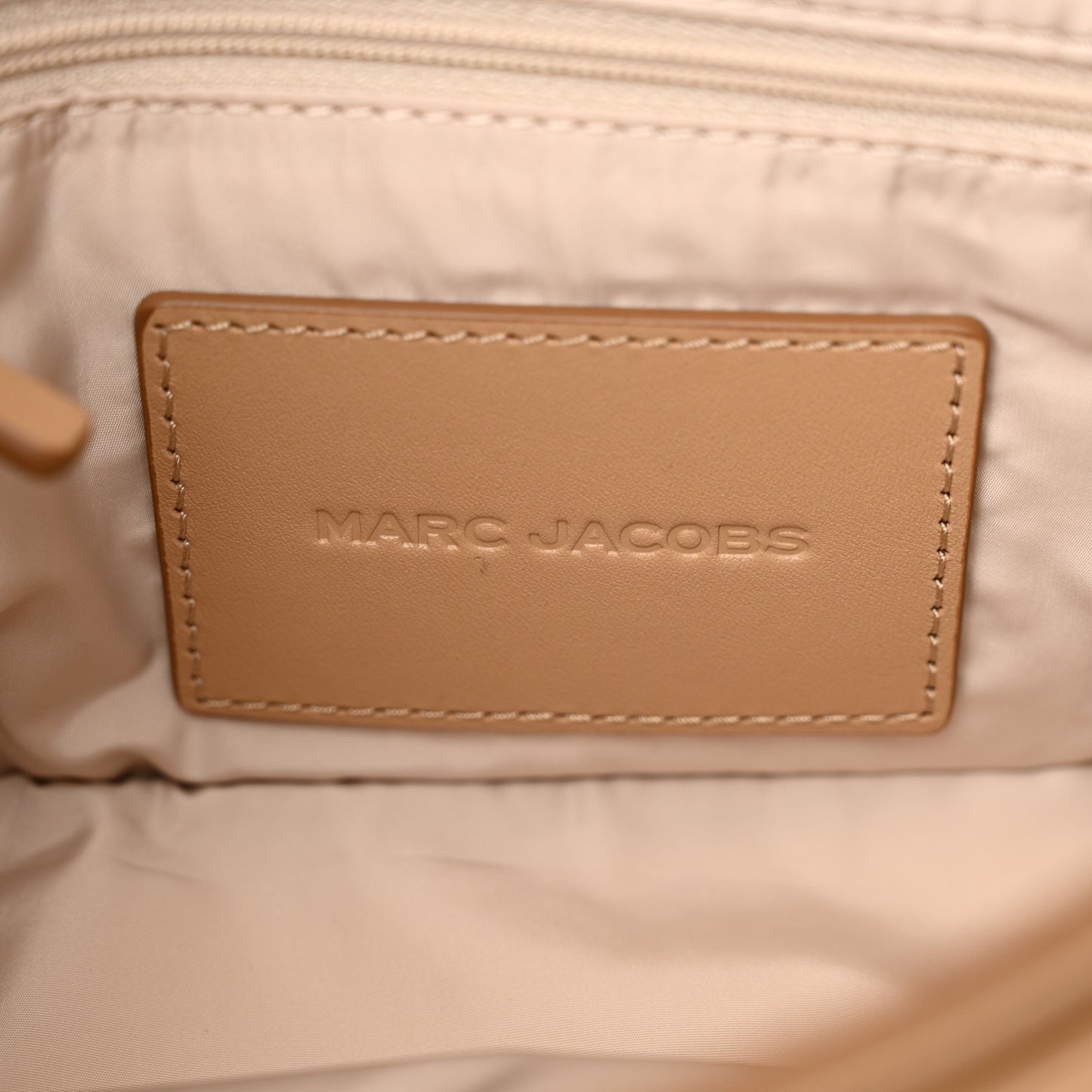 Lambskin Quilted J Marc Medium Shoulder Bag Camel