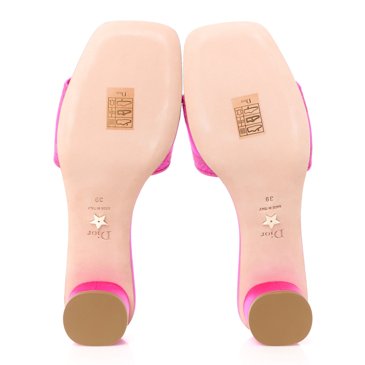 Satin Dioriviera Embroidered Dway 35mm Slide Sandals 39 Rani Pink