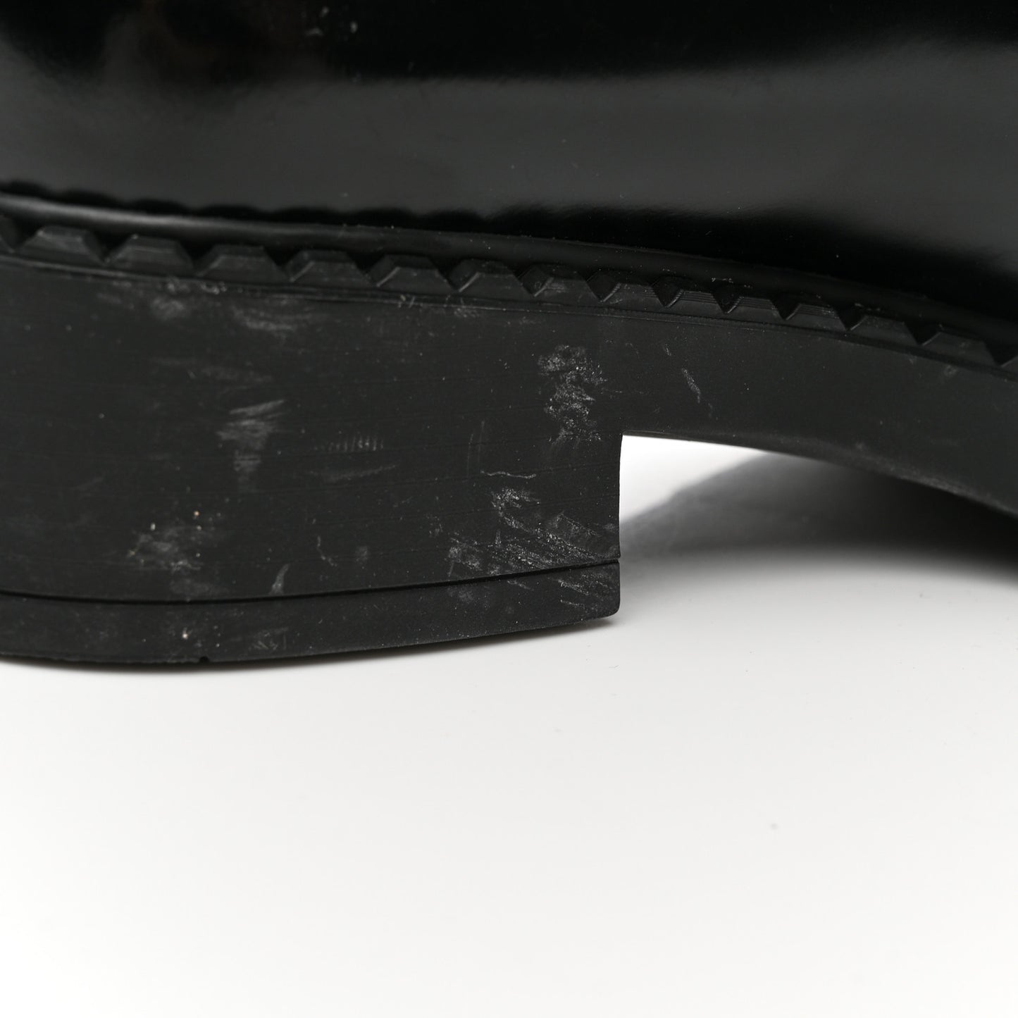 Spazzolato Metal Triangle Logo 50mm Loafers 39 Black