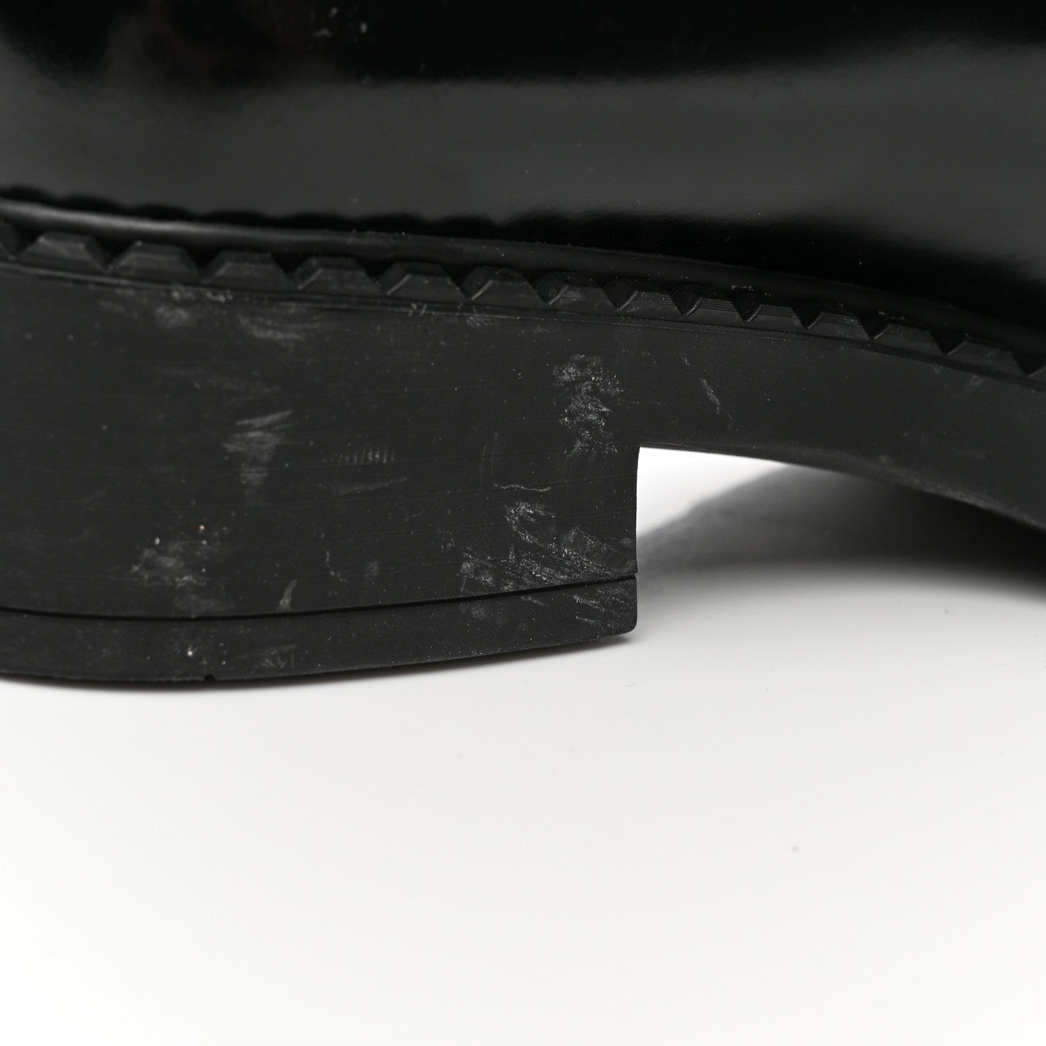 Prada Spazzolato Metal Triangle Logo 50mm Loafers 39 Black 12 of 13