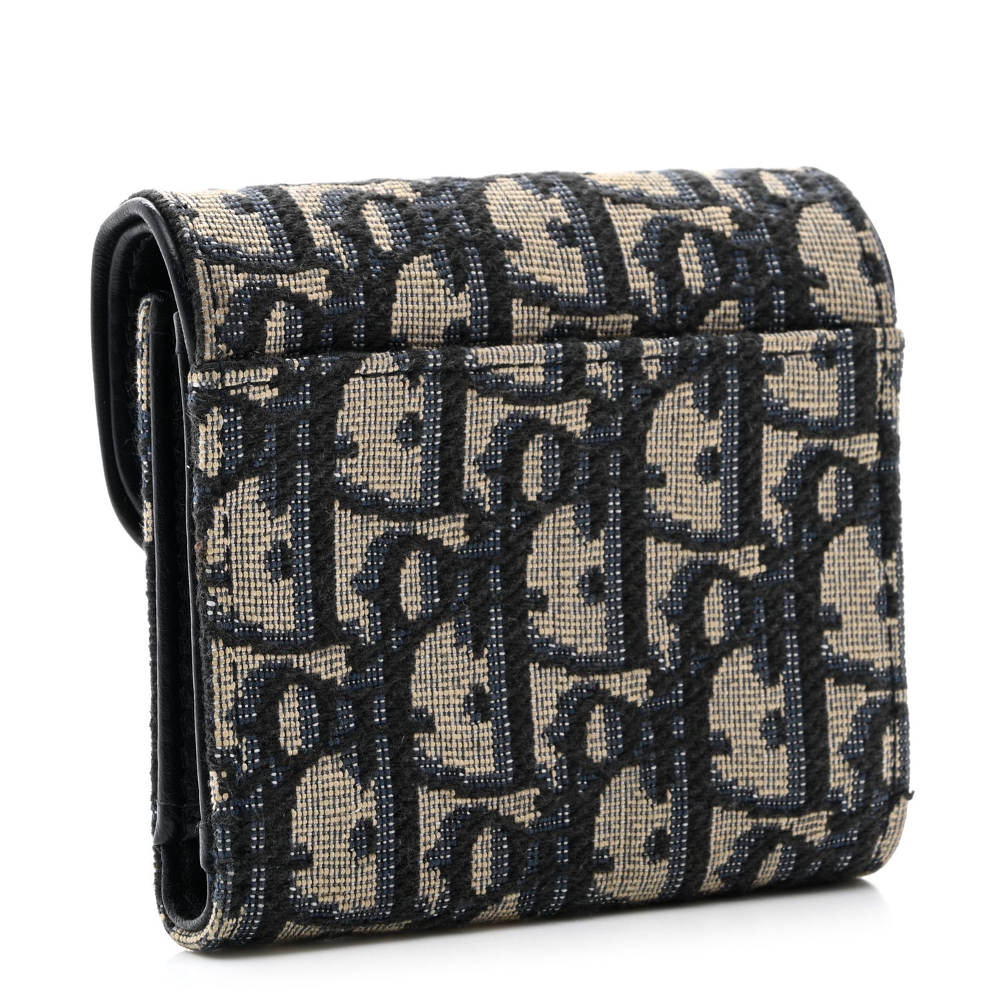 Oblique Saddle Lotus Wallet Blue