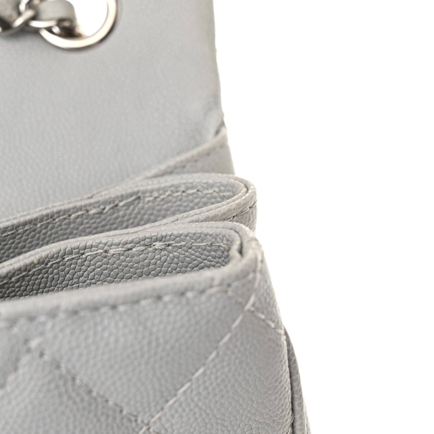 Caviar Quilted Medium Urban Companion Flap Grey