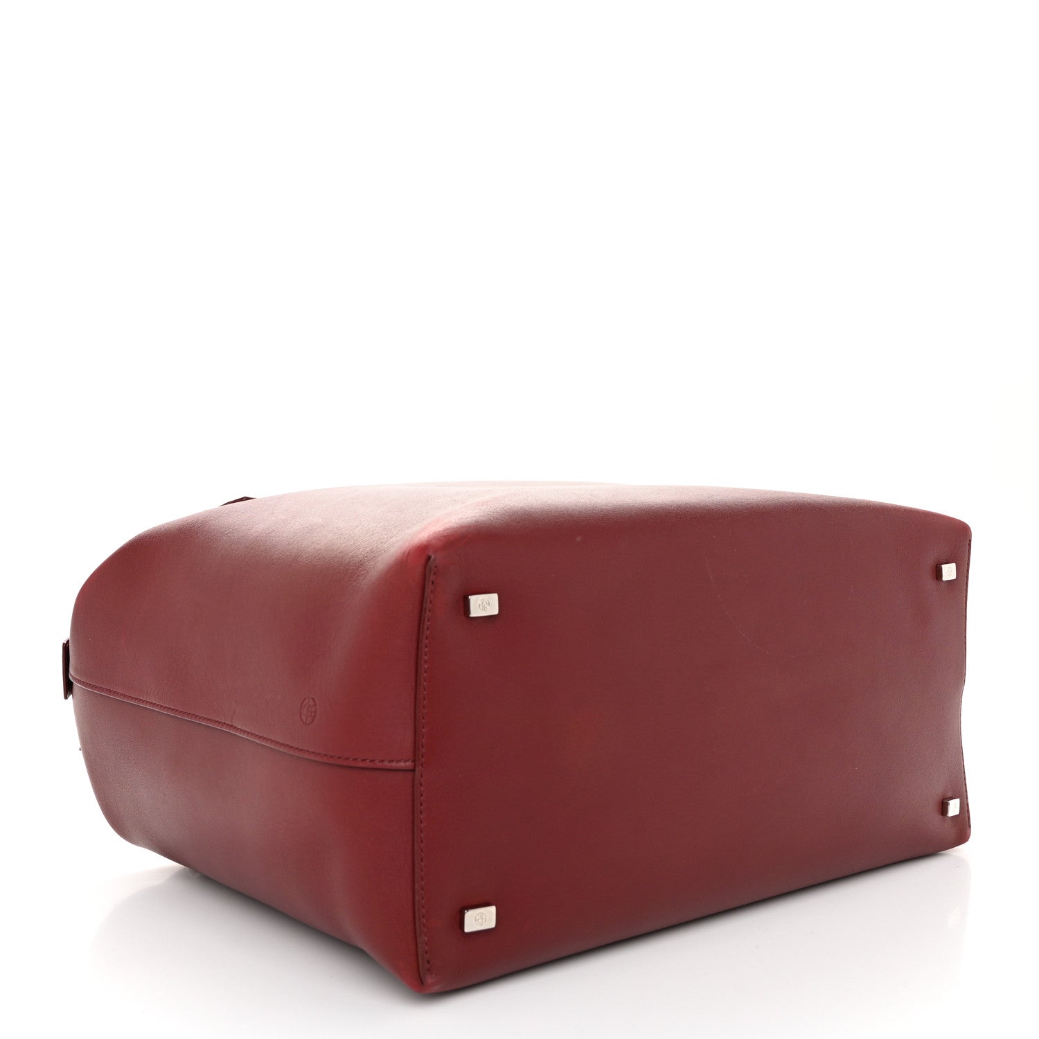 The Row Calfskin Lux Satchel Burgundy 4 of 11