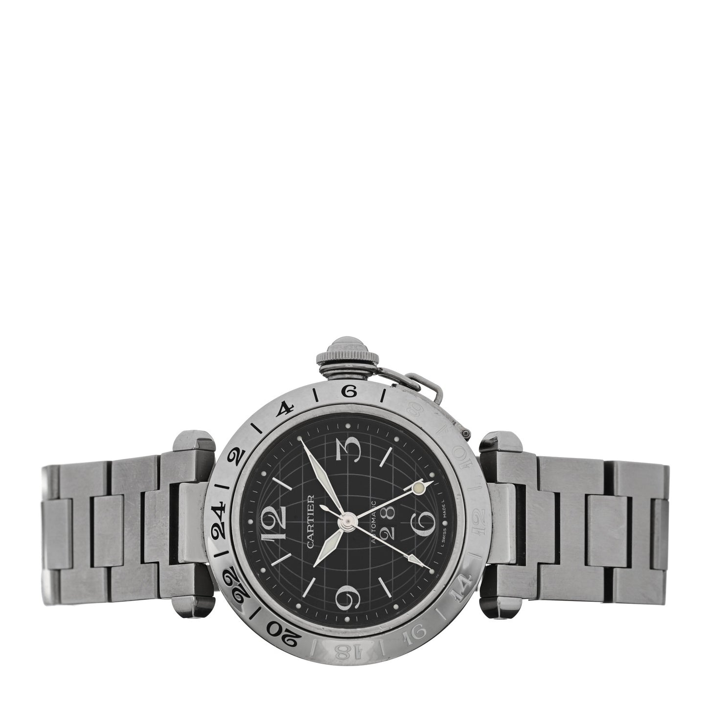 Stainless Steel 35mm Pasha C Big Date Automatic Watch Black