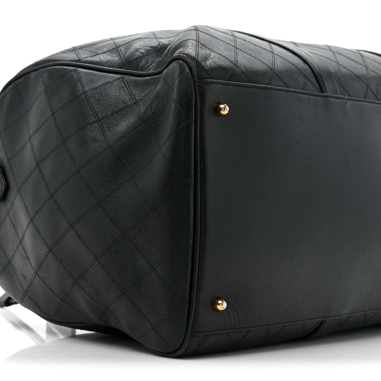 Chanel Calfskin Stitched CC Boston Black 10 of 19