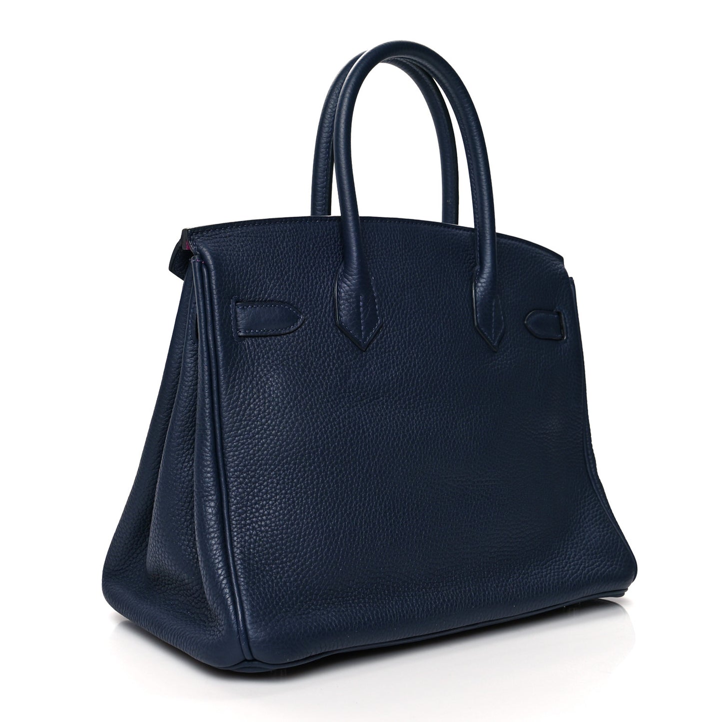 Togo Verso Birkin 30 Bleu Nuit Rose Pourpre