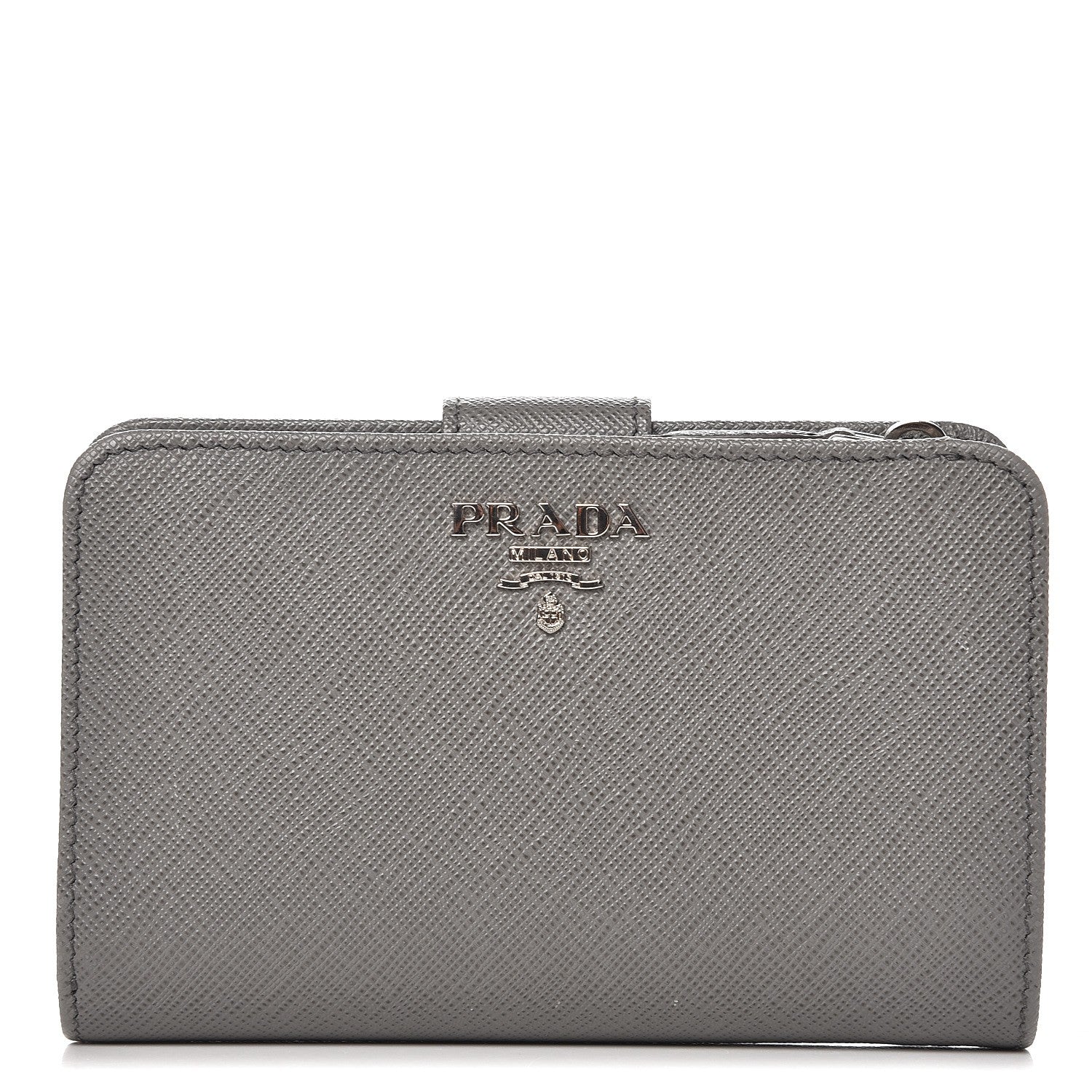 Prada Saffiano Metal Compact Wallet Marmo 239710 – FASHIONPHILE