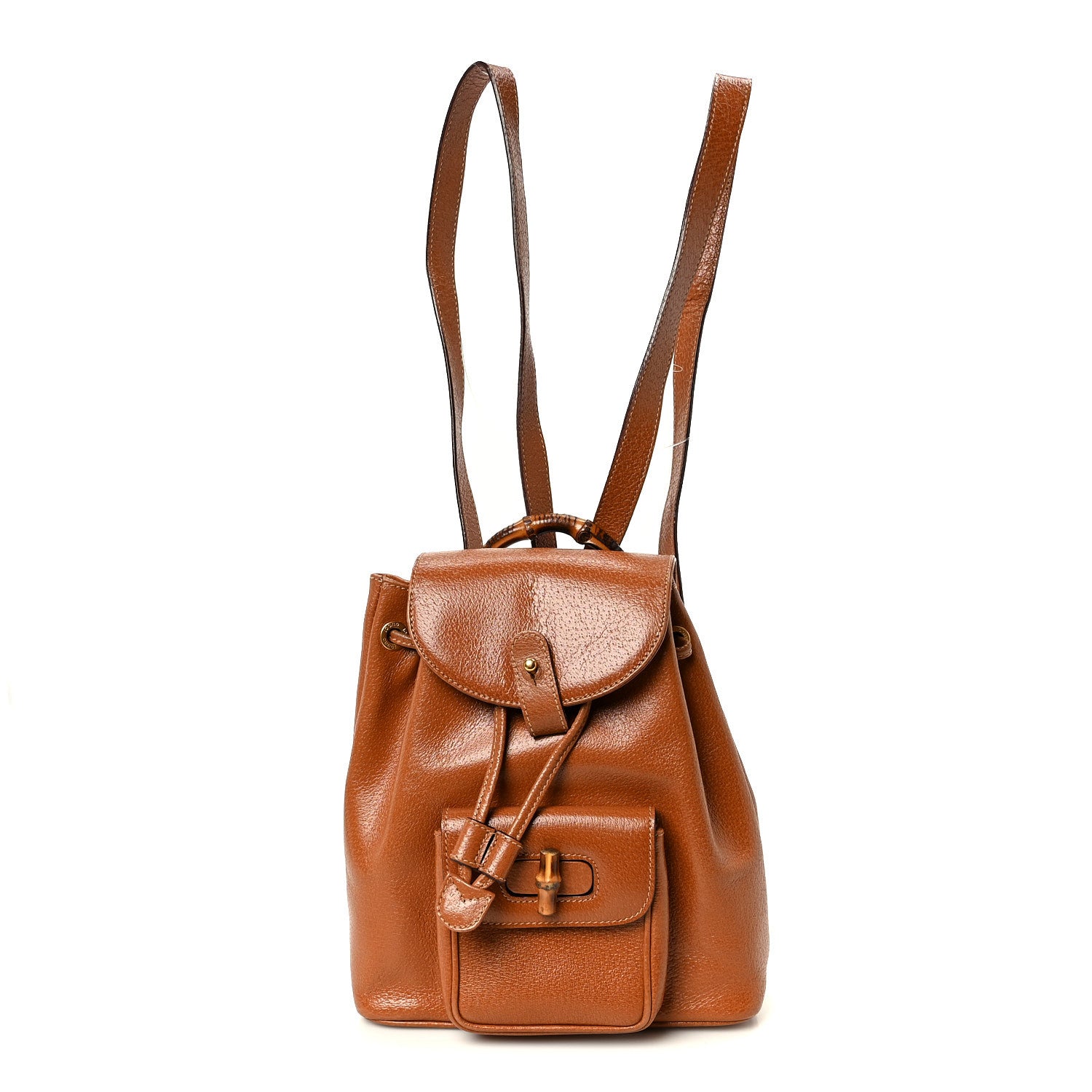 Gucci Calfskin Bamboo Mini Backpack Brown 1850838 – FASHIONPHILE