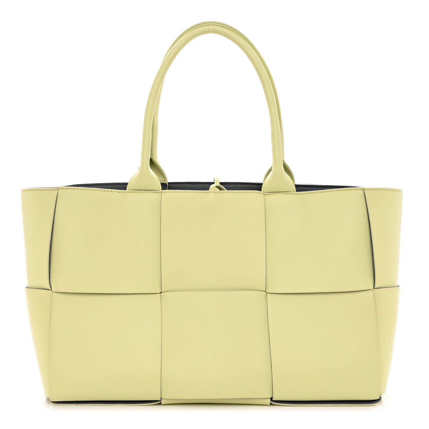Nappa Maxi Intrecciato Small Arco Tote Lemon