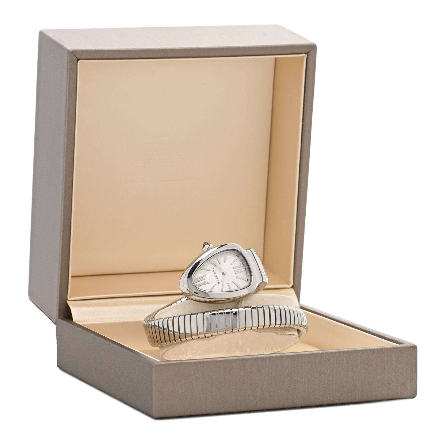 Stainless Steel 35mm Serpenti Tubogas Quartz Watch